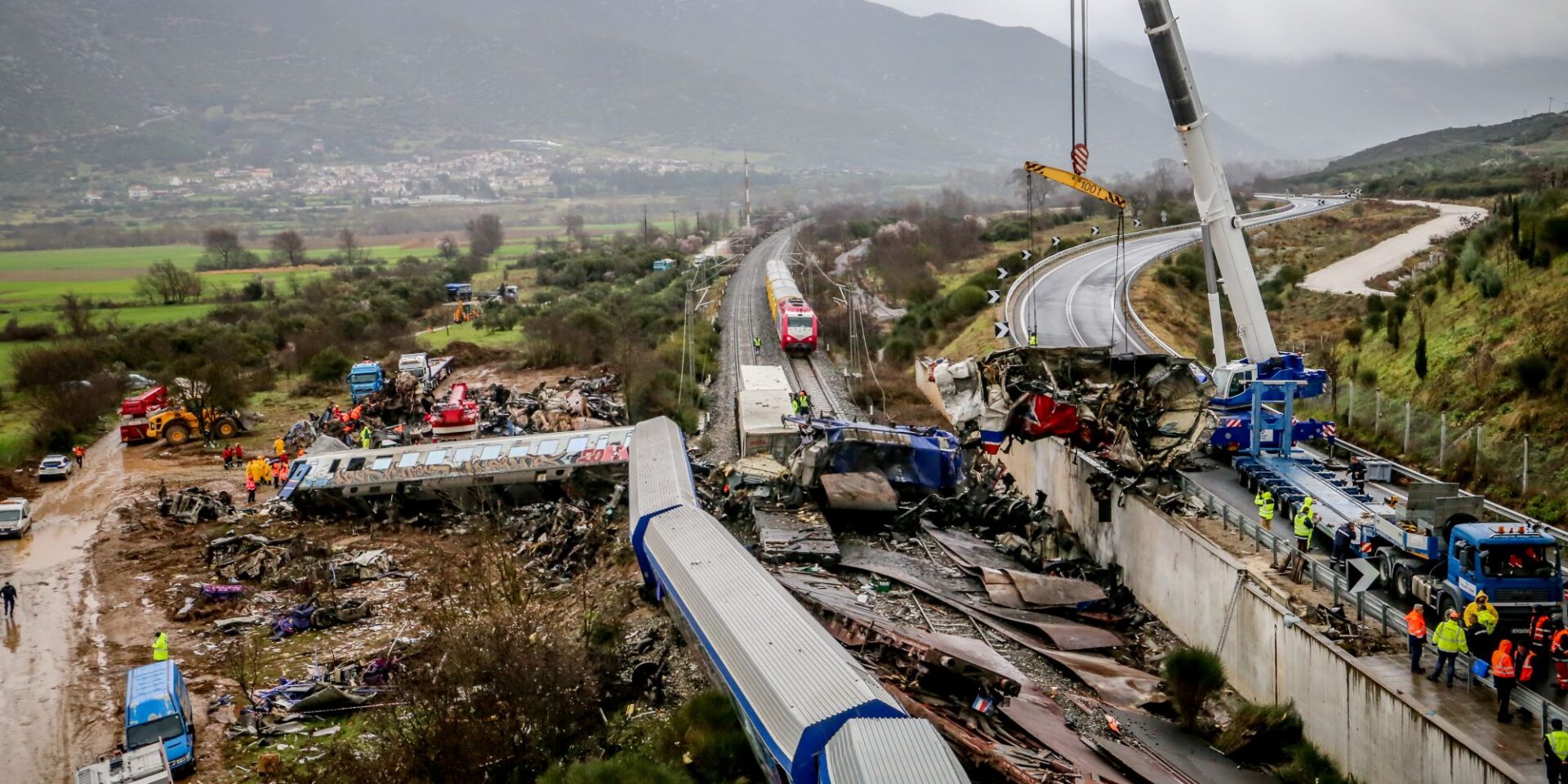 Το σημείο της τραγωδίας στα Τέμπη