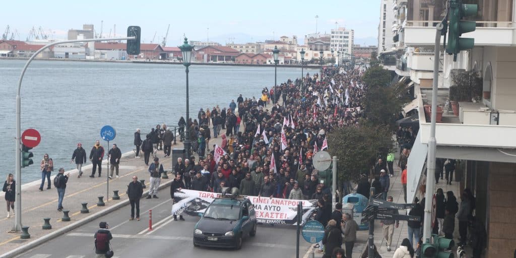 Πορεία για τα Τέμπη στη Θεσσαλονίκη