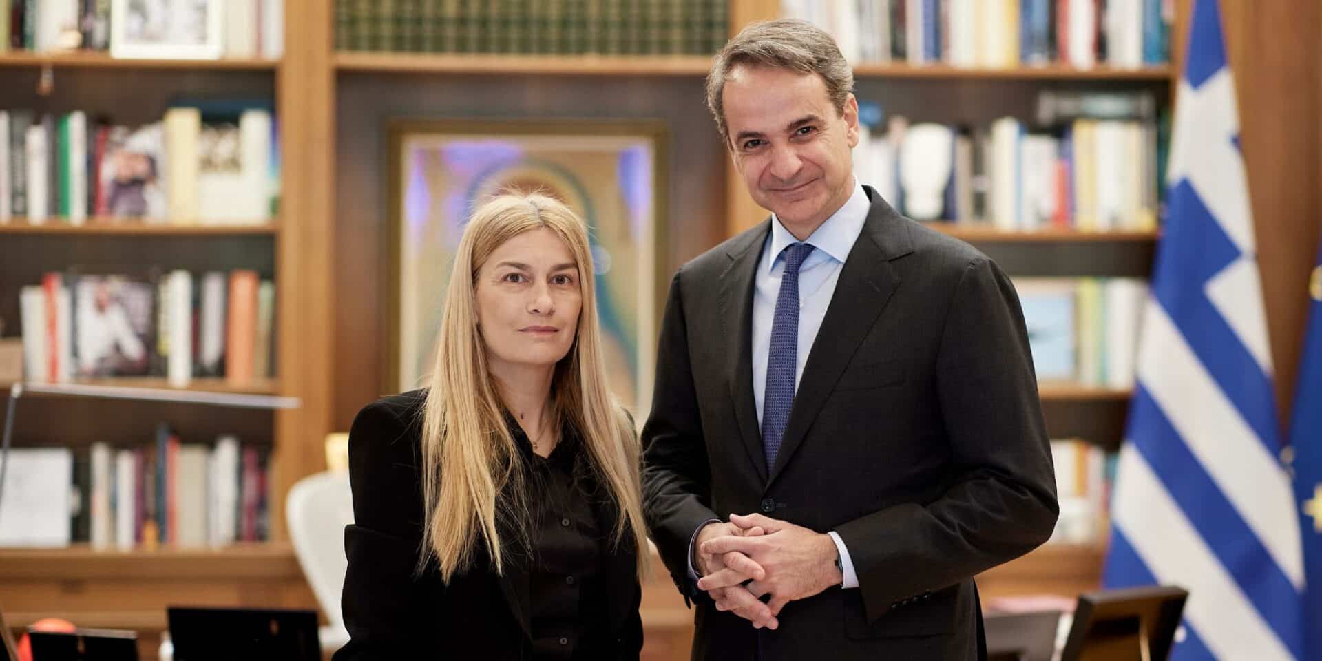 Σέβη Βολουδάκη και Κυριάκος Μητσοτάκης