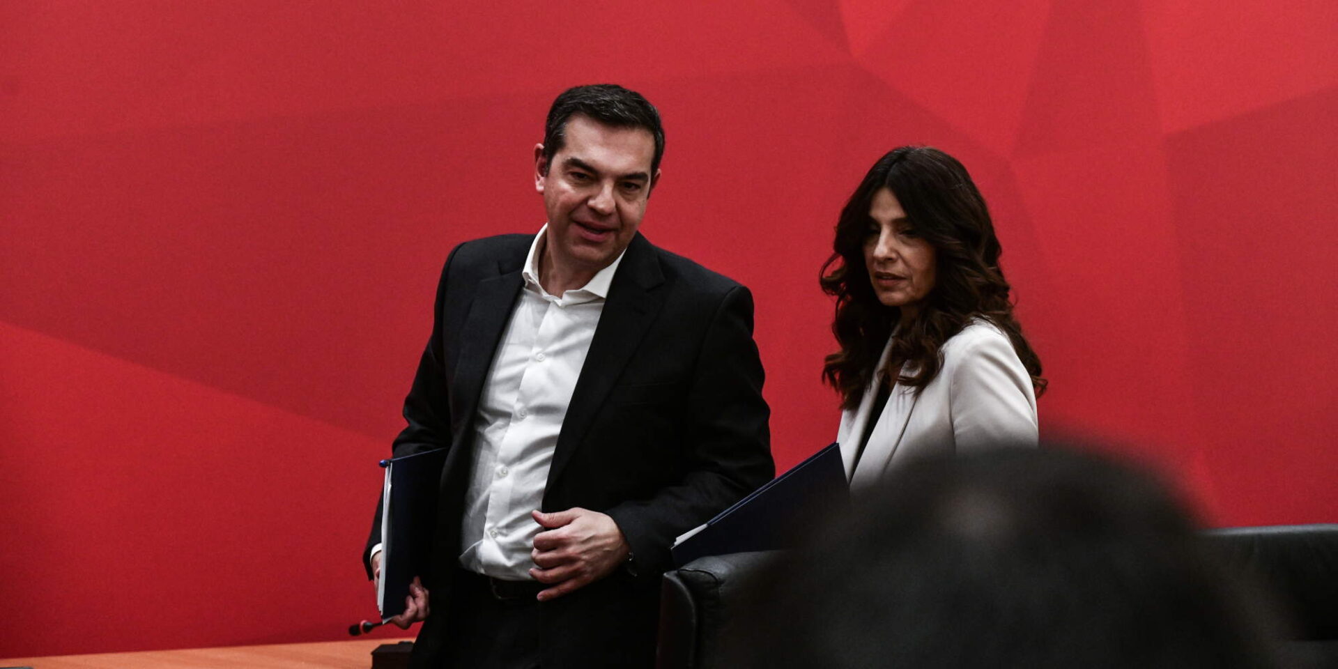 Ο πρόεδρος του ΣΥΡΙΖΑ, Αλέξης Τσίπρας με την Πόπη Τσαπανίδου
