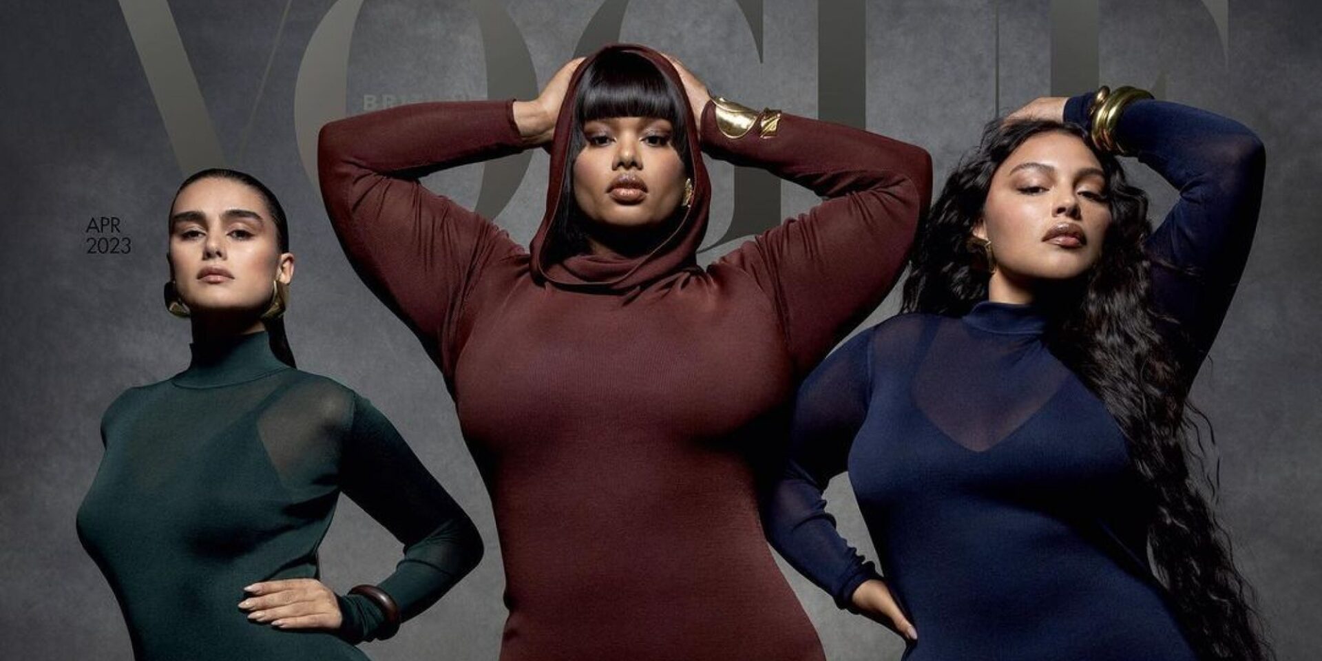 3 plus size μοντέλα πρωταγωνιστούν στο εξώφυλλο της British Vogue