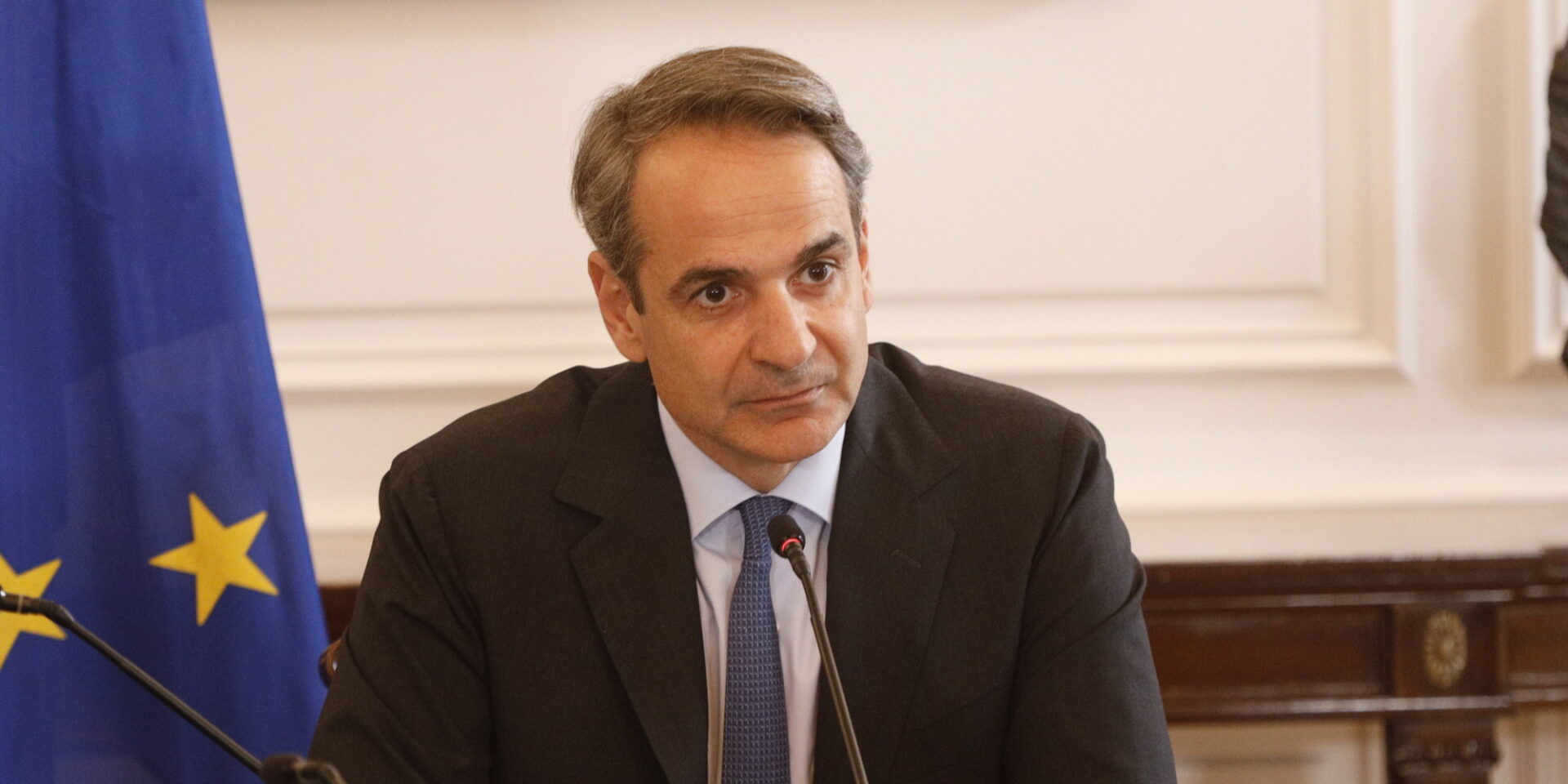 Ο Κυριάκος Μητσοτάκης στο υπουργικό συμβούλιο της 28ης Μαρτίου