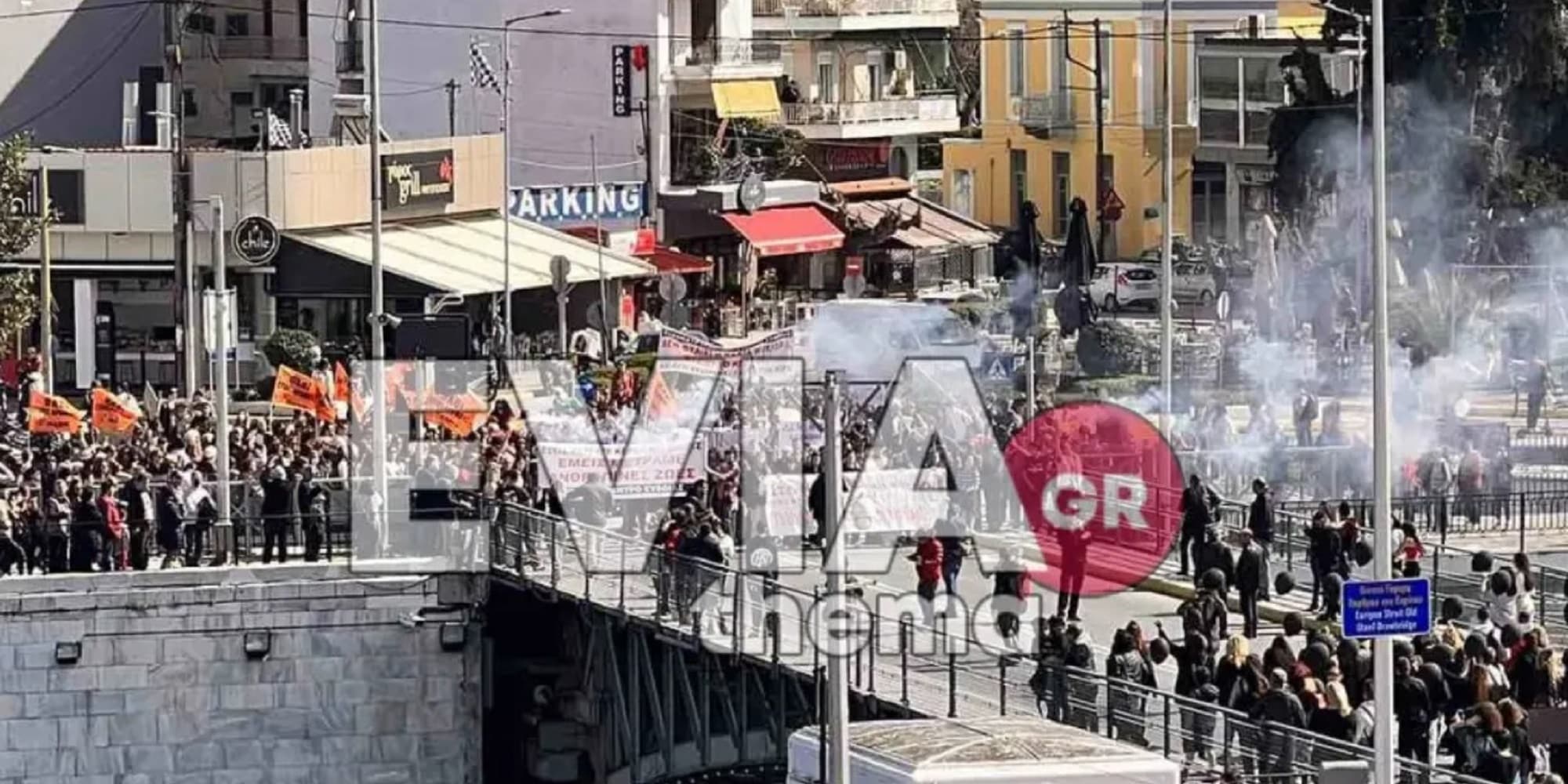 Συγκέντρωση διαμαρτυρίας στην Χαλκίδα για την τραγωδία στα Τέμπη