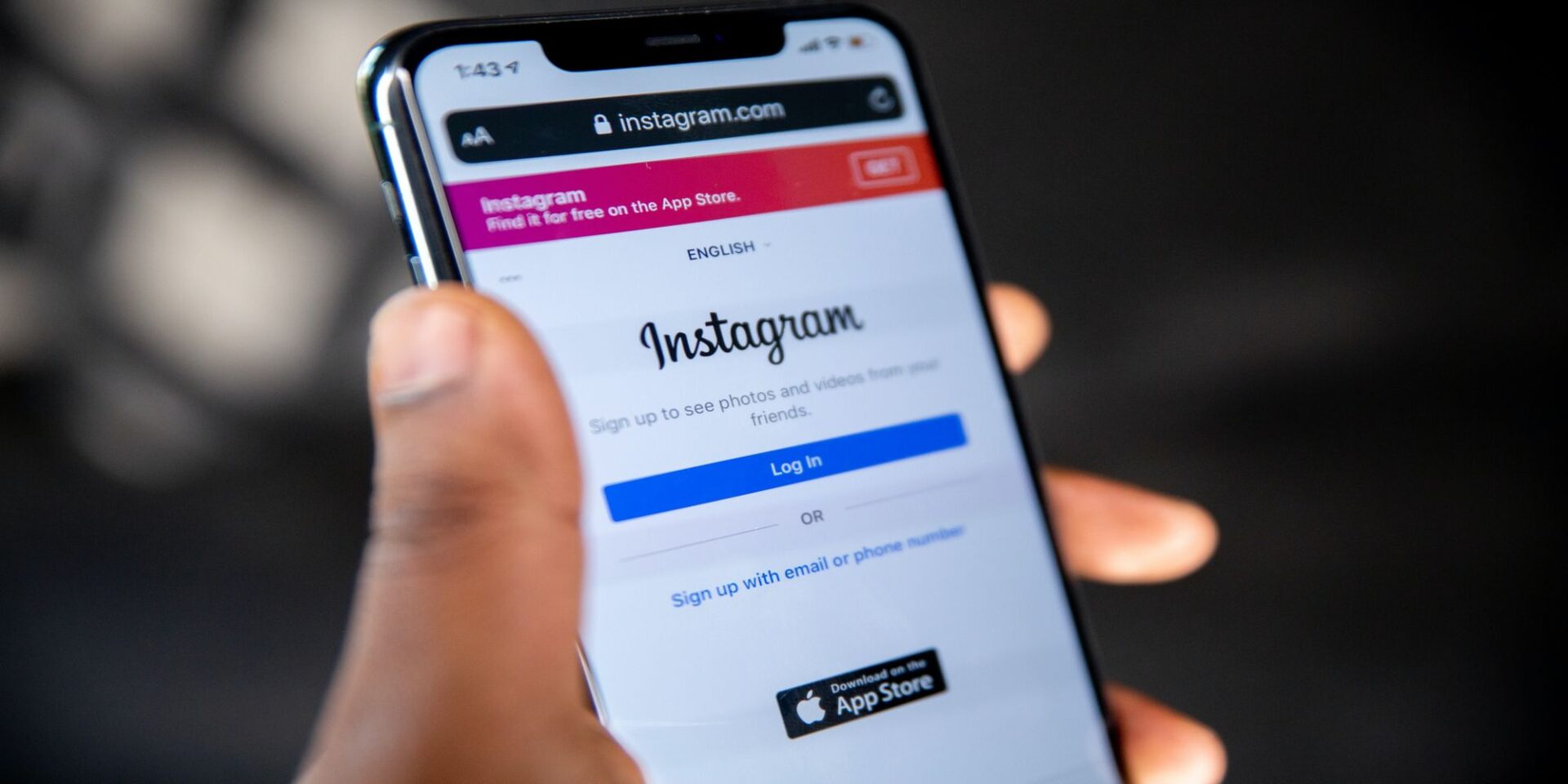 Η αρχική σελίδα του Instagram σε κινητό