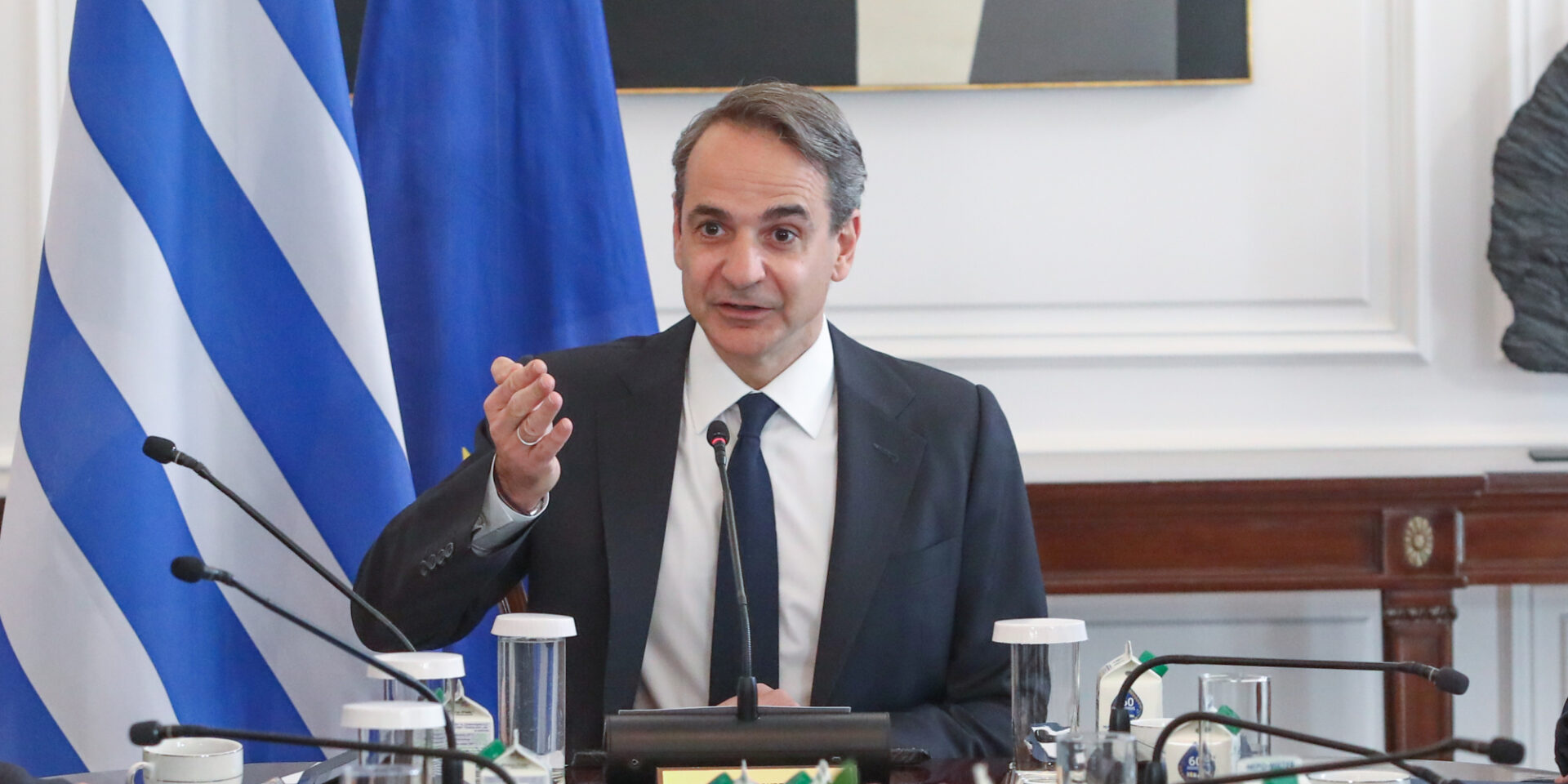 Ο Κυριάκος Μητσοτάκης στο υπουργικό συμβούλιο