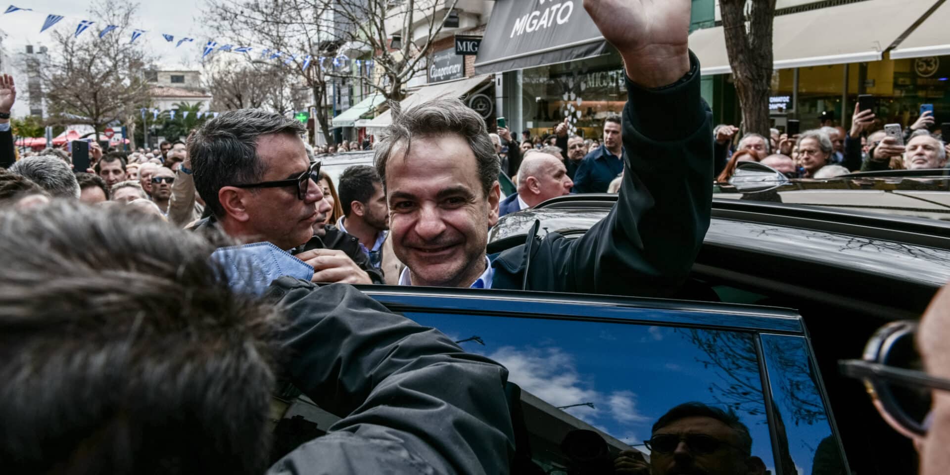 Ο Κυριάκος Μητσοτάκης στο Μαρούσι