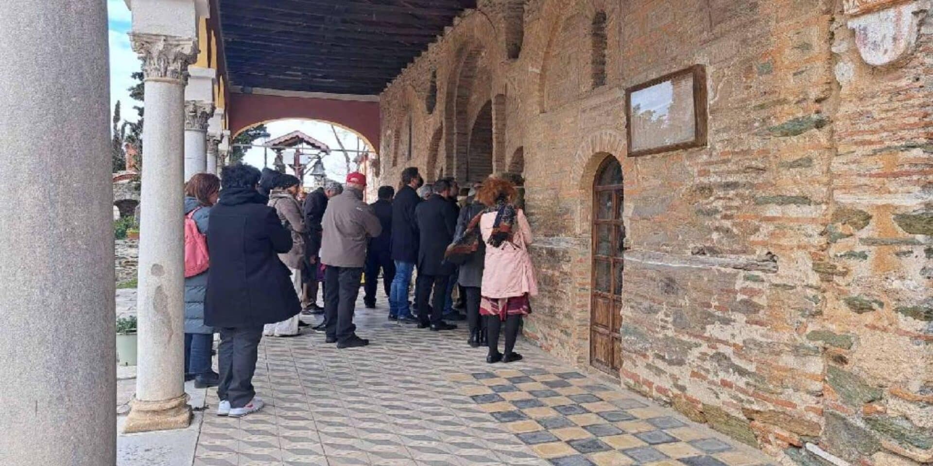 Εικόνα από την επιμνημόσυνη δέηση στη Μονή Βλατάδων