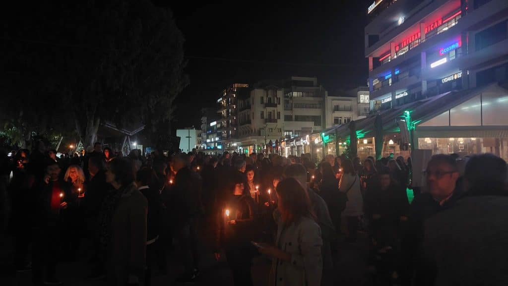 Η πορεία στο Ηράκλειο μετά την τραγωδία στα Τέμπη
