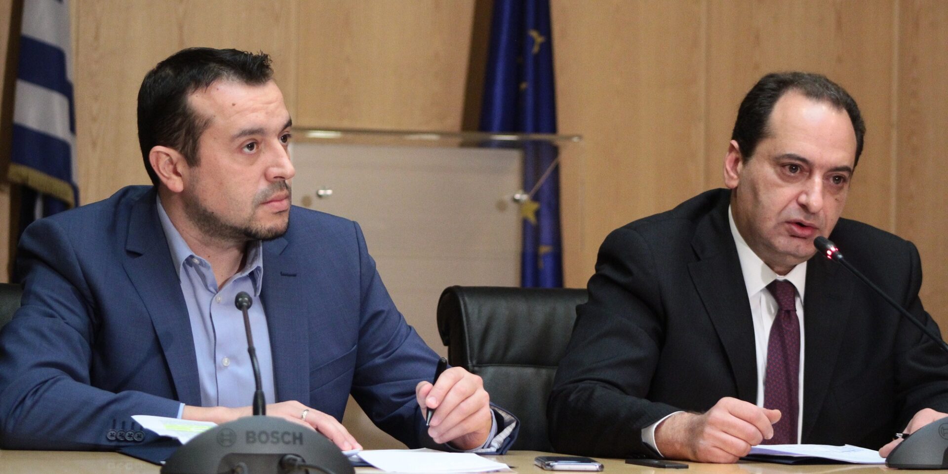 Οι βουλευτές του ΣΥΡΙΖΑ, Νίκος Παππάς και Χρήστος Σπίρτζης