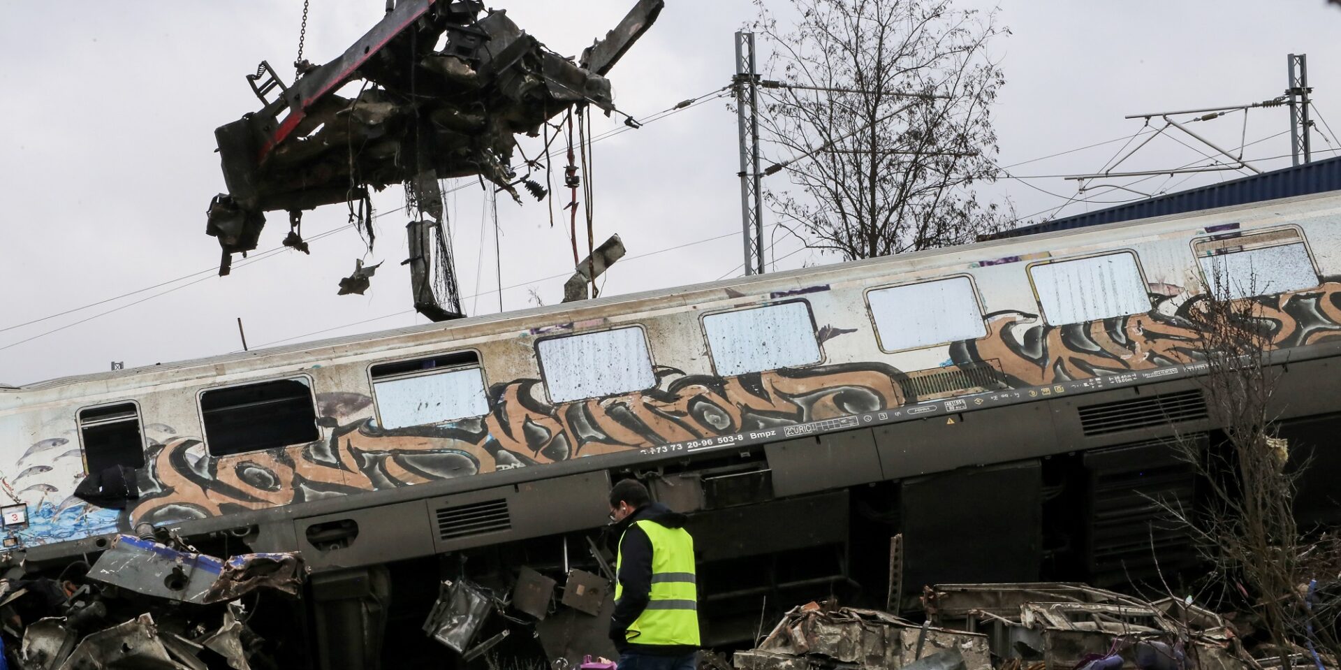 Το σημείο της τραγωδίας στα Τέμπη