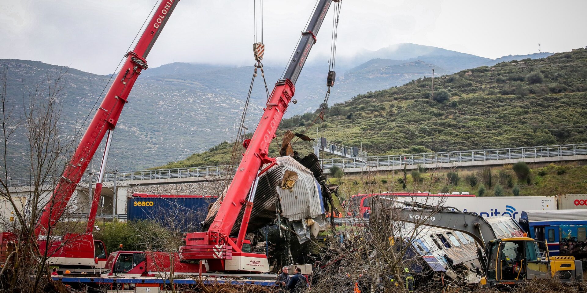 Το σημείο της τραγωδίας στα Τέμπη
