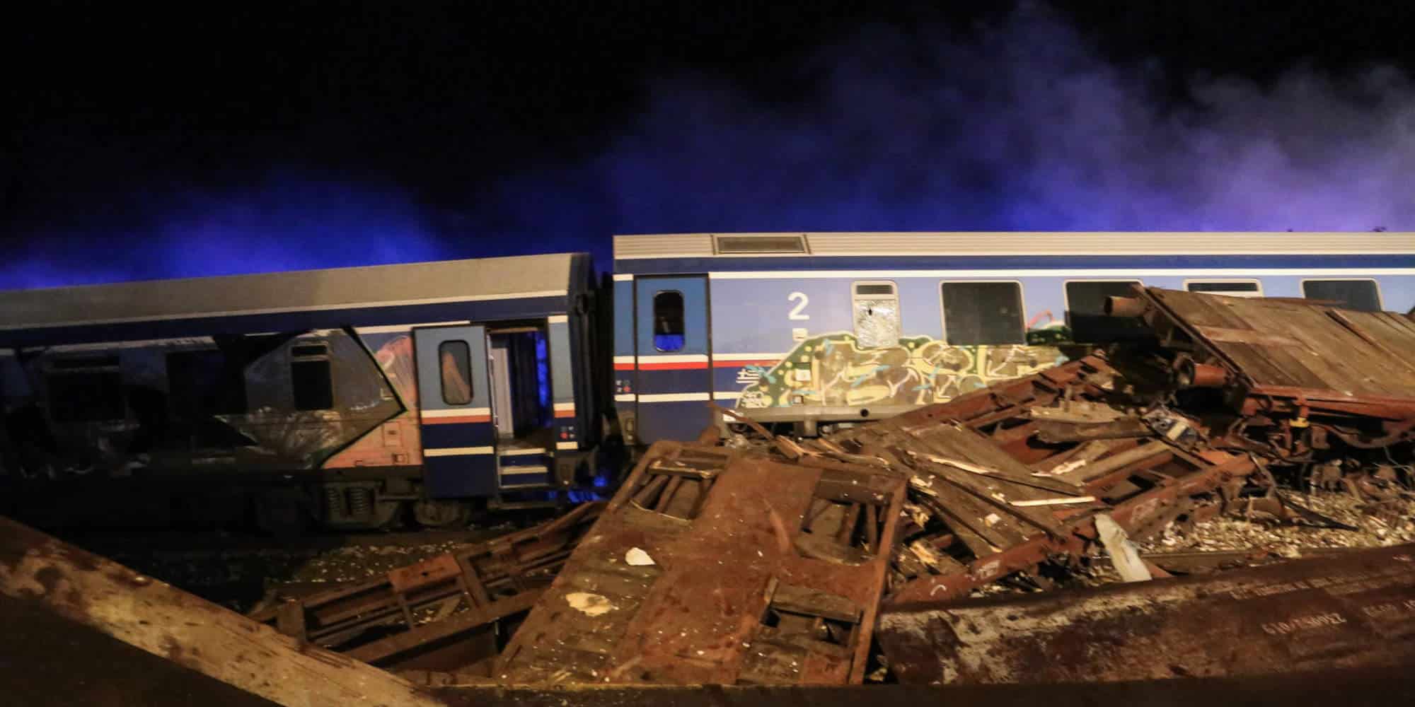 Εκτροχιασμένο βαγόνι, μετά την τραγωδία στα Τέμπη / Φωτογραφία: Eurokinissi