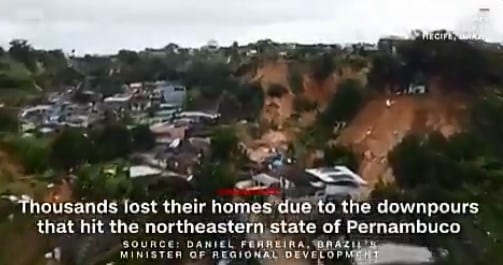 Καταστροφή στη Βραζιλία μετά τις έντονες βροχοπτώσεις