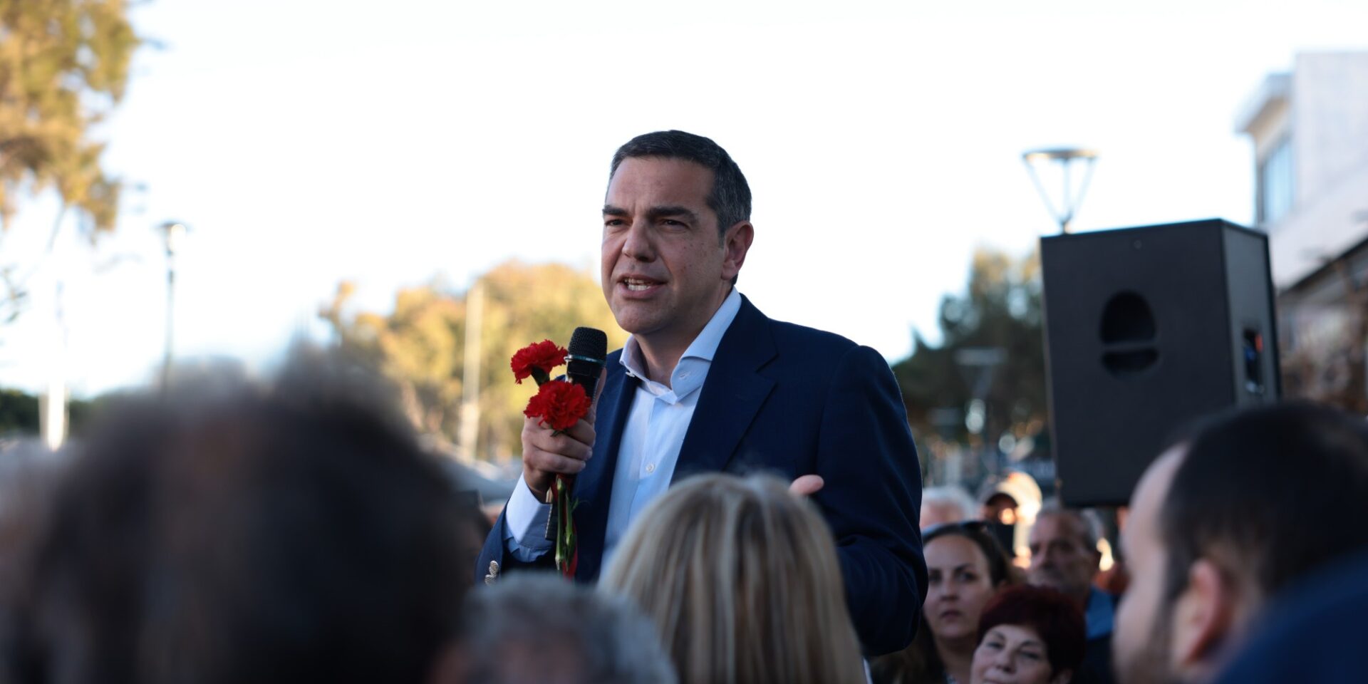 Ο Αλέξης Τσίπρας στο Λαύριο