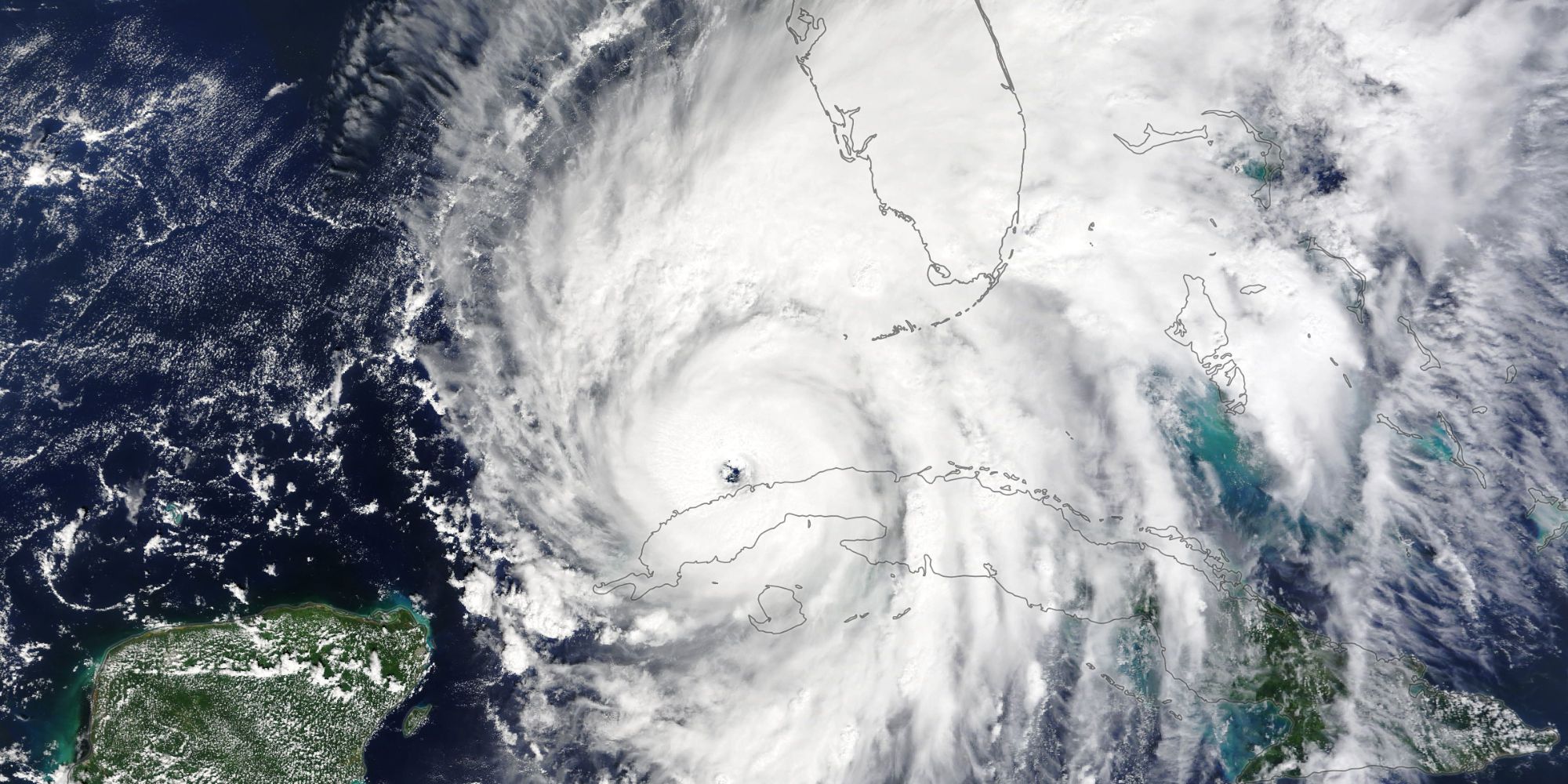 Ο τυφώνας Ian, όπως καταγράφηκε από το όργανο MODIS του δορυφόρου Terra της NASA