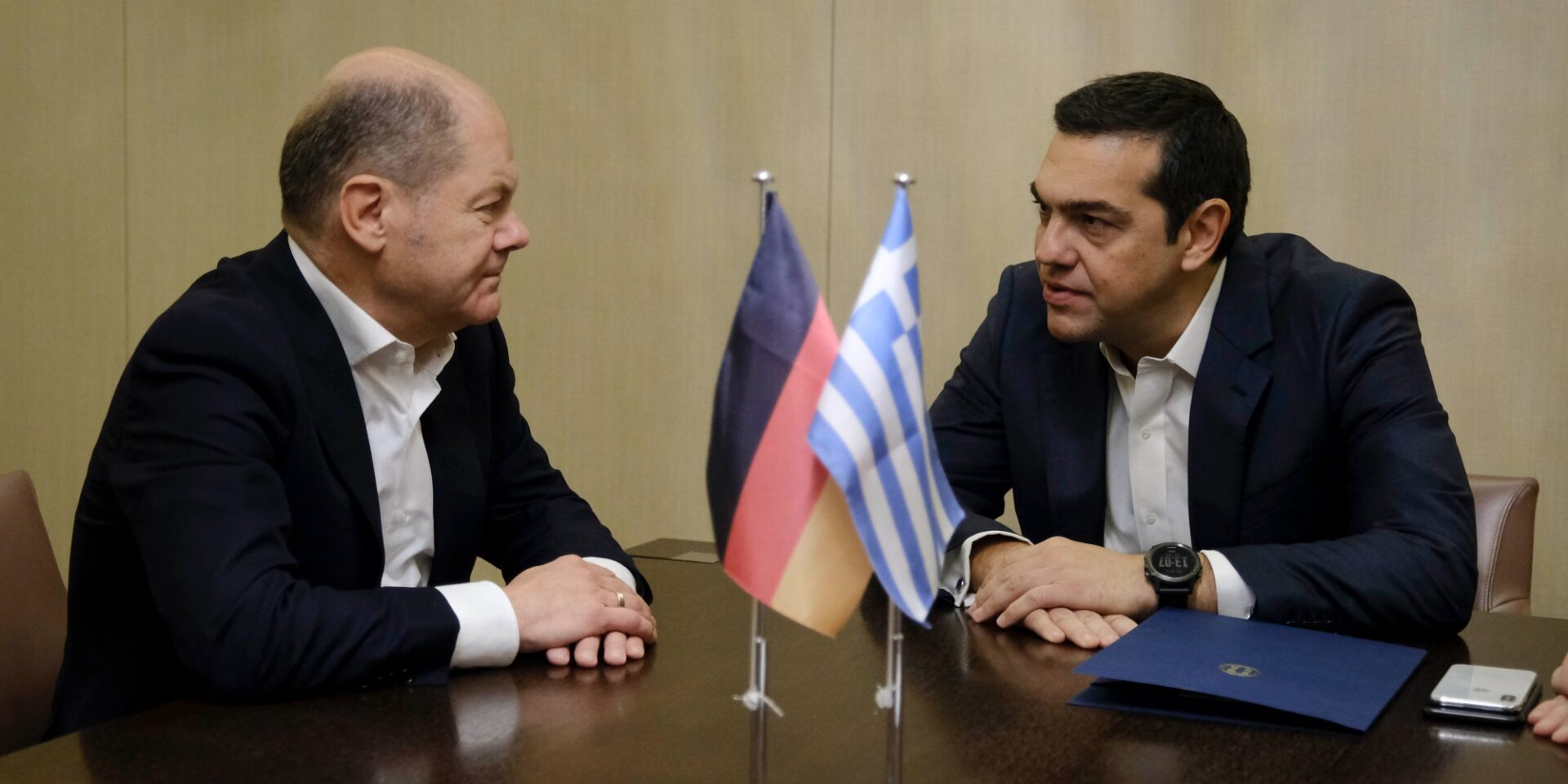 Όλαφ Σολτς και Αλέξης Τσίπρας