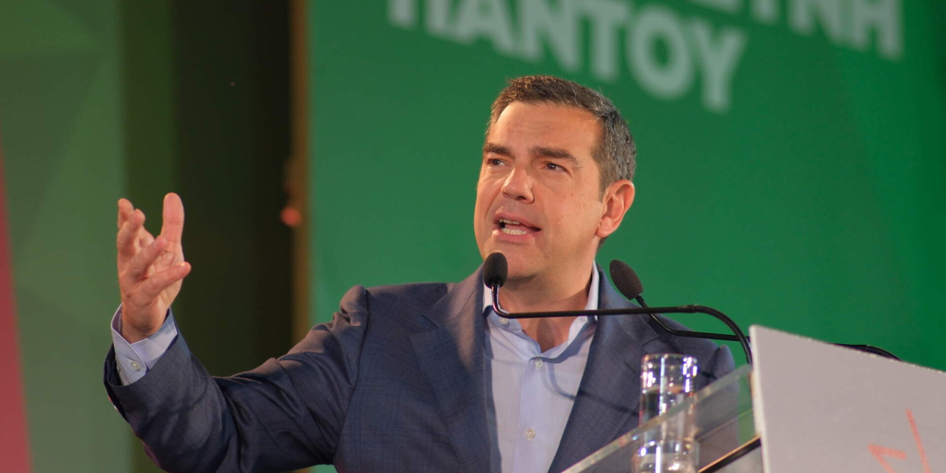 Ο πρόεδρος του ΣΥΡΙΖΑ, Αλέξης Τσίπρας σε ομιλία του στην Κω