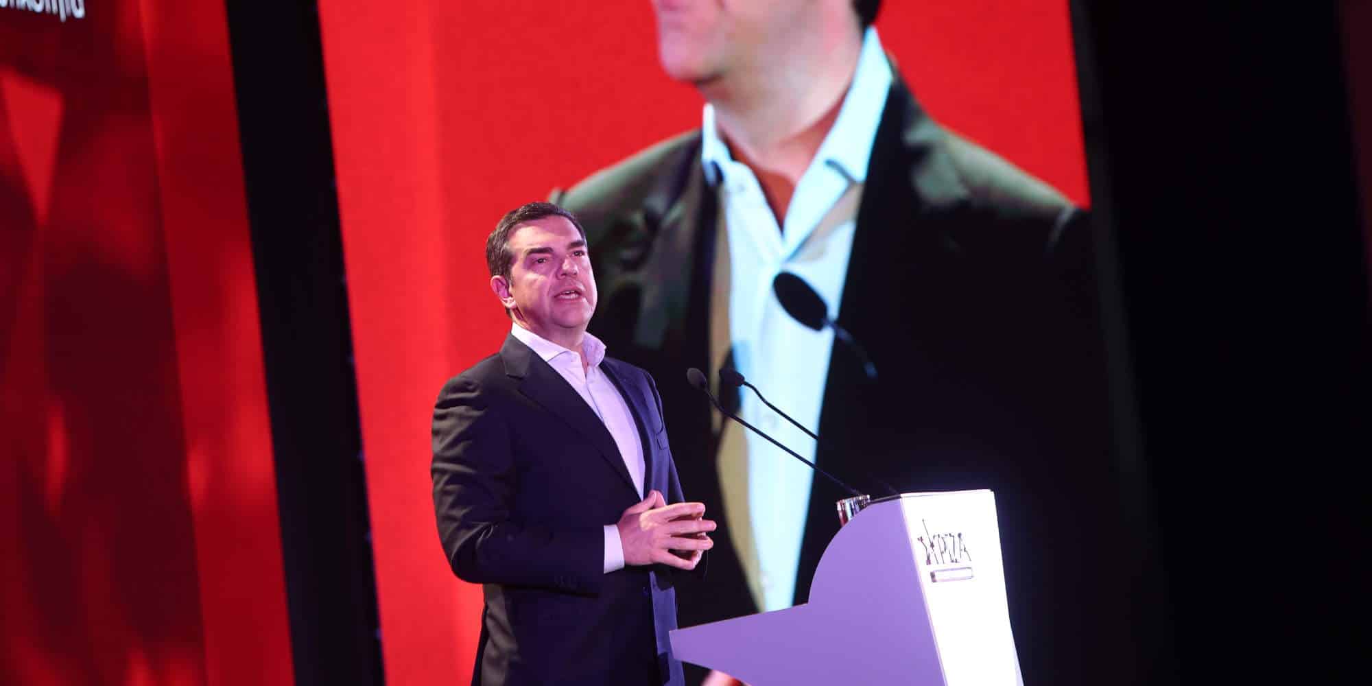 Ο πρόεδρος του ΣΥΡΙΖΑ, Αλέξης Τσίπρας στην παρουσίαση του προγράμματος για την Πρώτη Κατοικία
