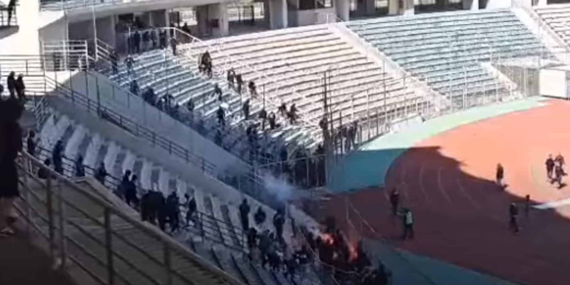 Επεισόδια στον ματς ΑΕΛ Νίκη Βόλου είχαν ως αποτέλεσμα να διακοπεί ο αγώνας/ Φωτογραφία: YouTube