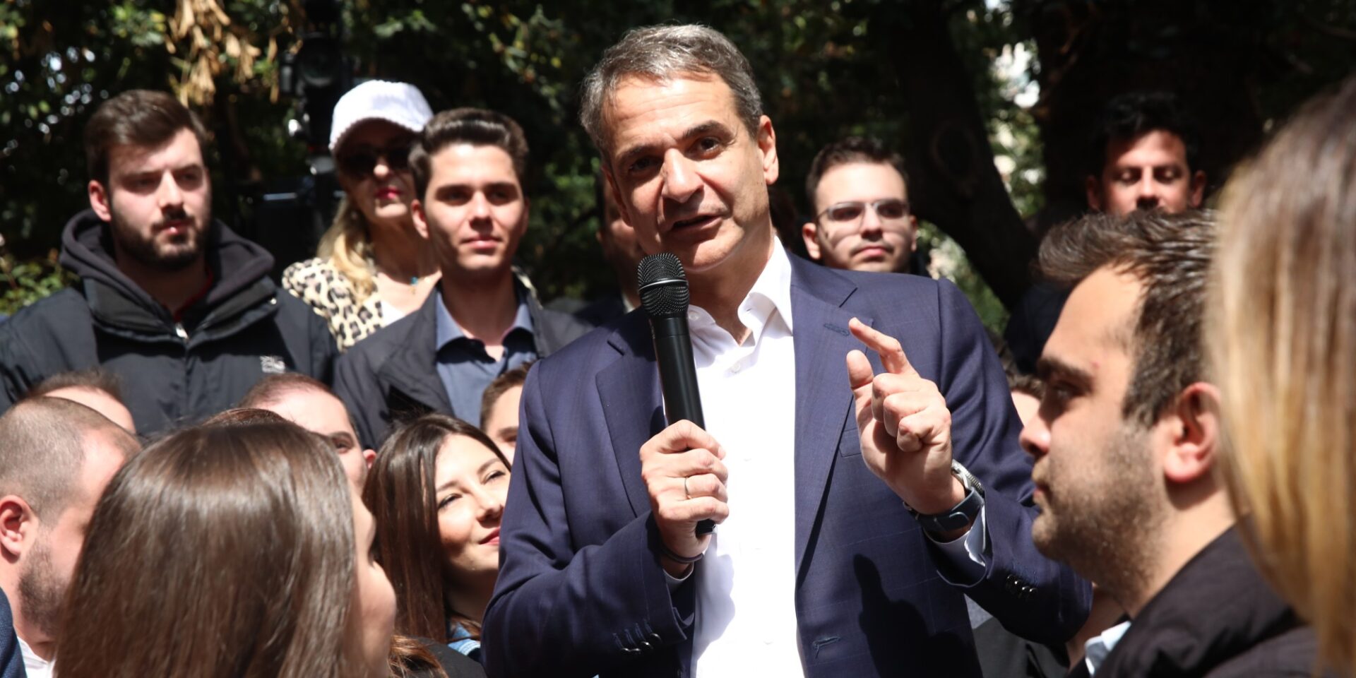 Ο πρωθυπουργός Κυριάκος Μητσοτάκης στο Κουκάκι