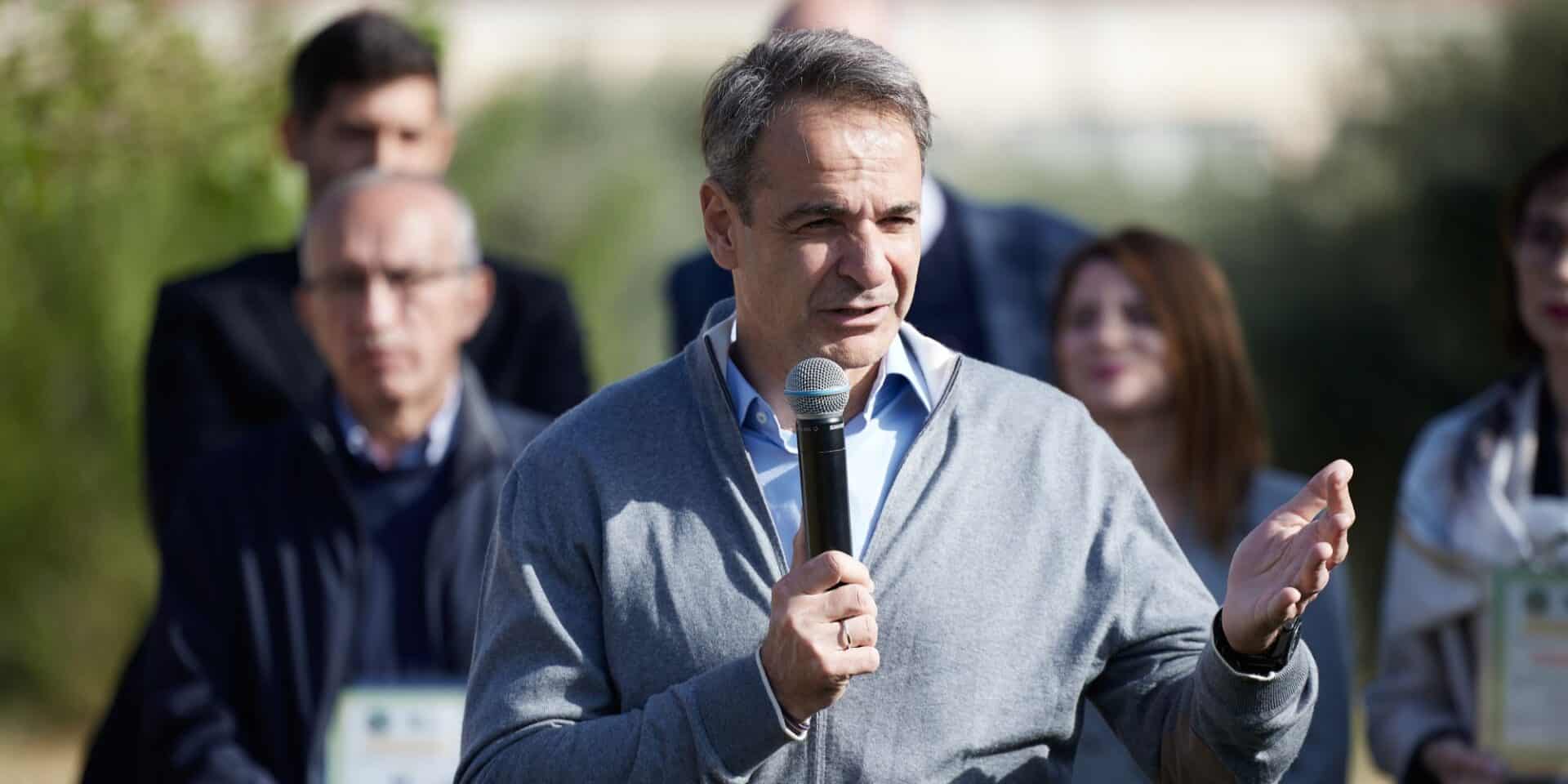 Ο Κυριάκος Μητσοτάκης  σε συγκέντρωση πολιτών στο Ευπάλιο Φωκίδας