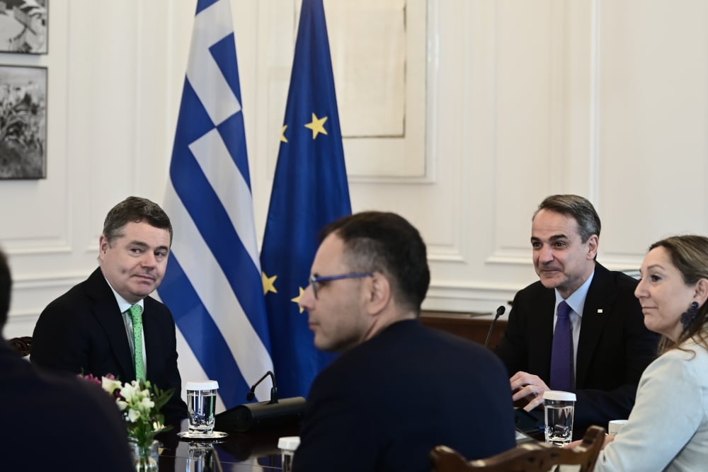 Συνάντηση Μητσοτάκη με τον πρόεδρο του Eurogroup