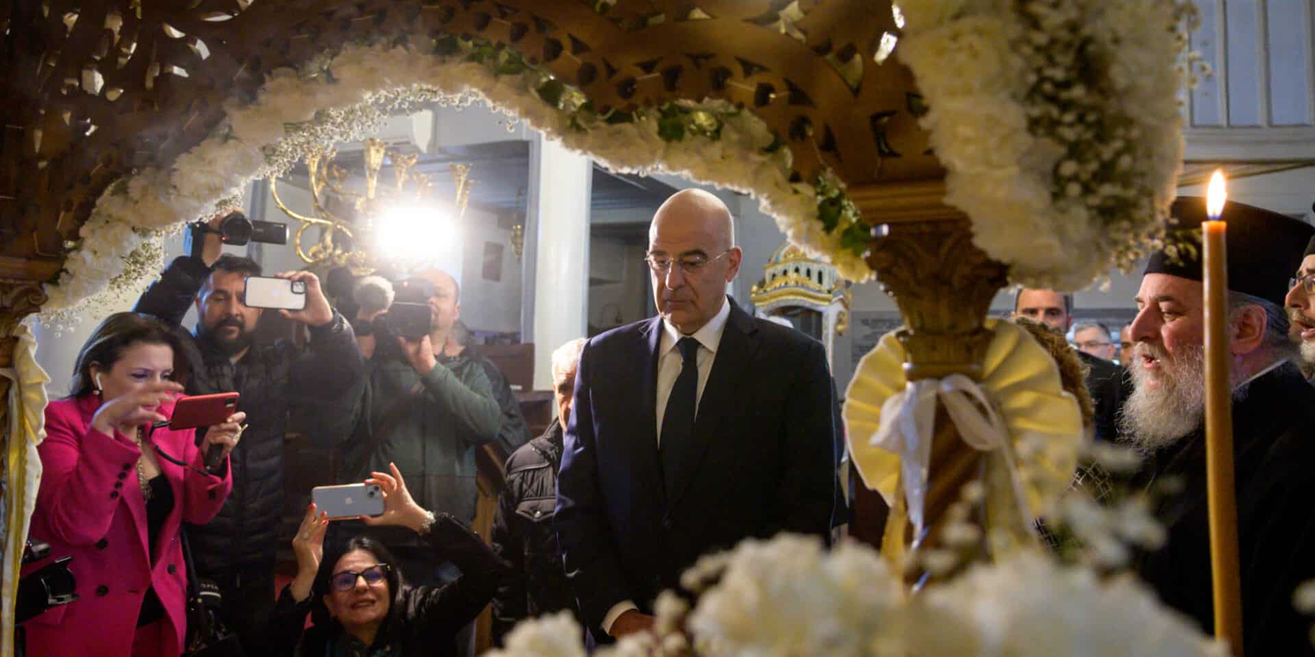 Επίσκεψη του υπουργού Εξωτερικών Νίκου Δένδια στην Ίμβρο, Μεγάλη Παρασκευή 14 Απριλίου 2023 / Φωτογραφία: Eurokinissi