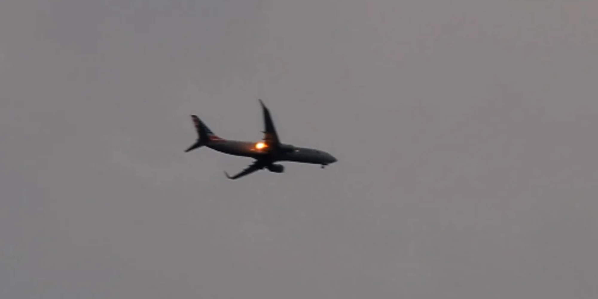 Τουρμπίνα αεροσκάφους παίρνει φωτιά στο Οχάιο / Φωτογραφία: YouTube
