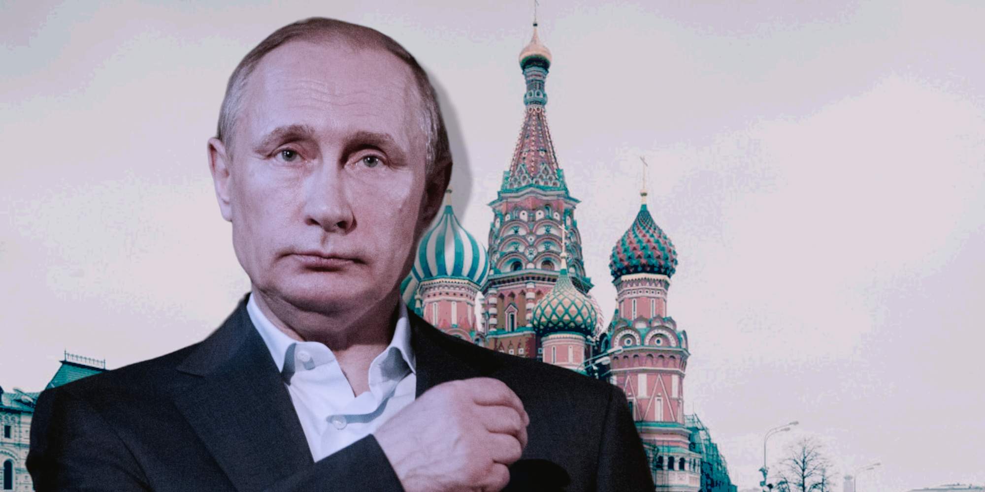 Ο Ρώσος πρόεδρος, Βλαντιμίρ Πούτιν με φόντο τη Μόσχα