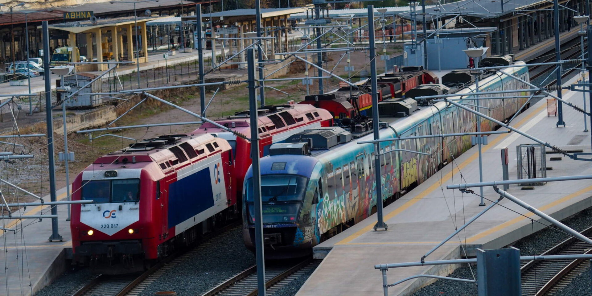Τρένα της Helenic Train στις ράγες του ΟΣΕ / Φωτογραφία: Eurokinissi