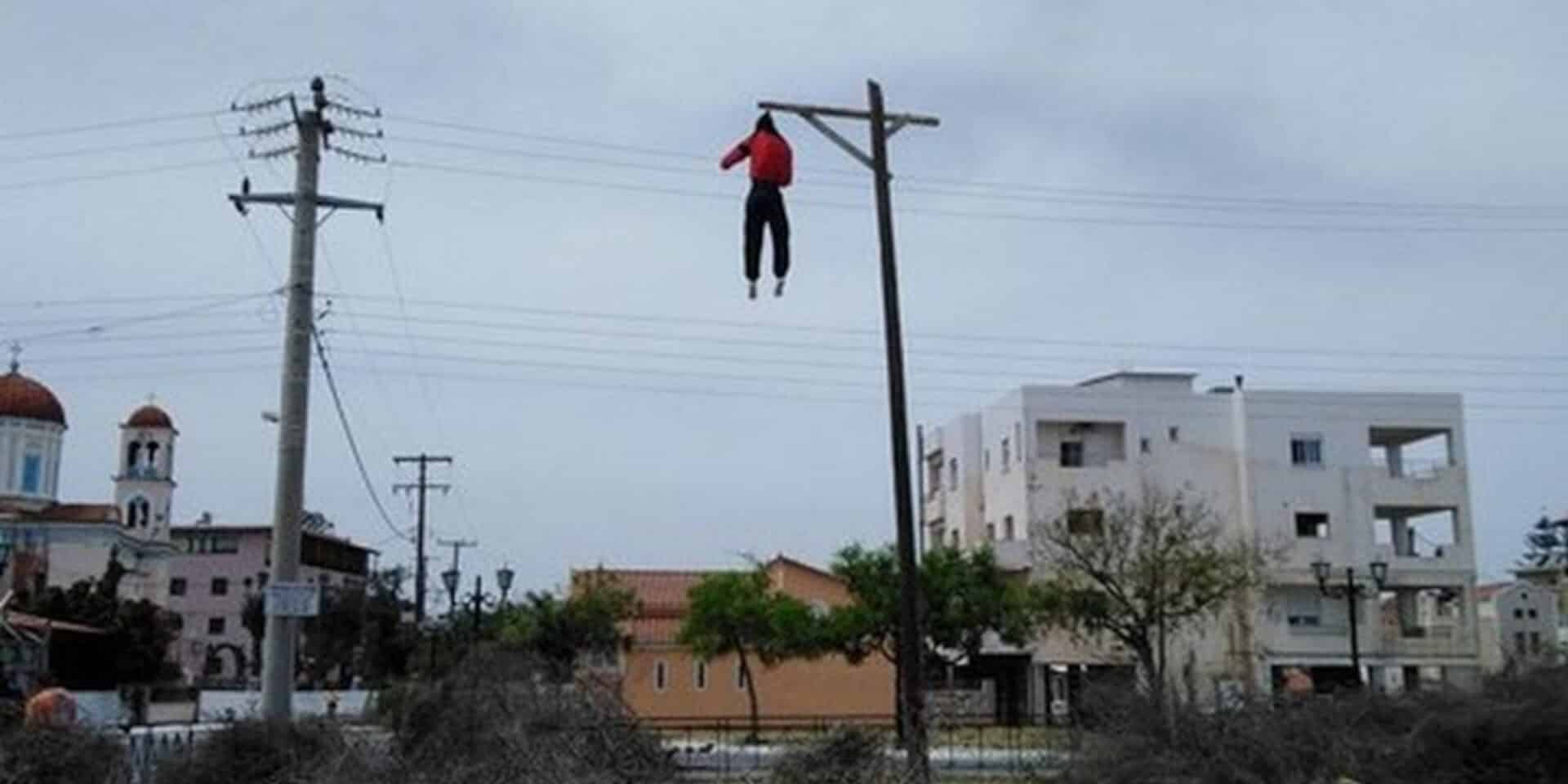 Εικόνα από το κάψιμο του Ιούδα στα Χανιά / Φωτογραφία: Zarpanews