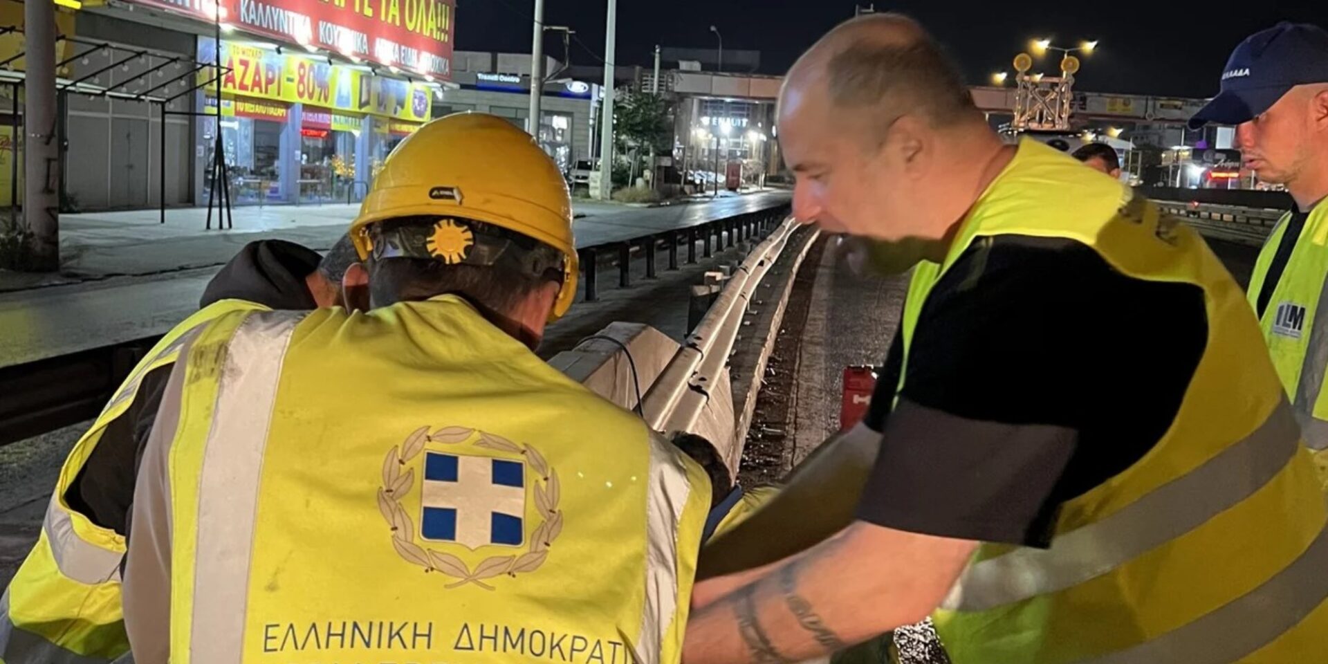 Εργασίες οδικής ασφάλειας στον Κηφισό