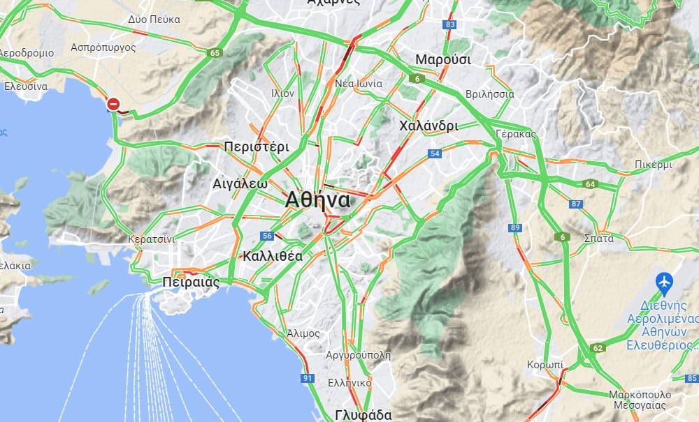 Kinisi mesimeri 29 5 23 - Κίνηση τώρα: Καθυστερήσεις στο κέντρο της Αθήνας και γύρω από το λιμάνι του Πειραιά - Δείτε LIVE τον χάρτη