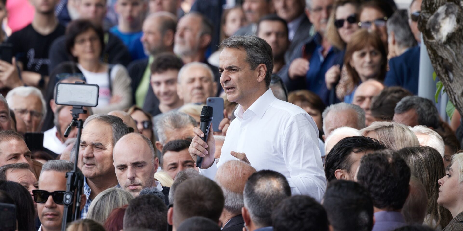 Ο Κυριάκος Μητσοτάκης στη Θεσπρωτία