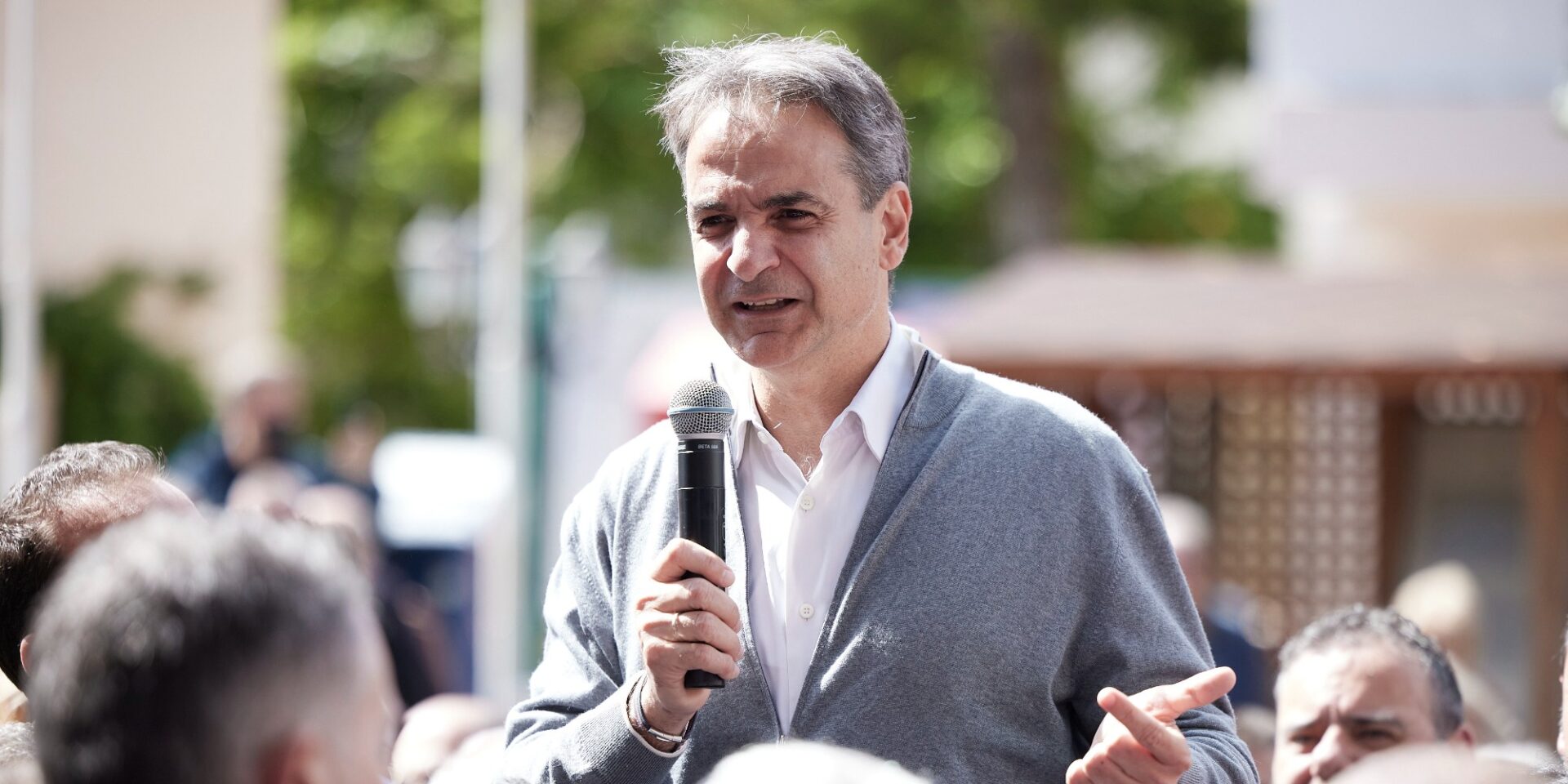 Ο Κυριάκος Μητσοτάκης στην Ηλεία