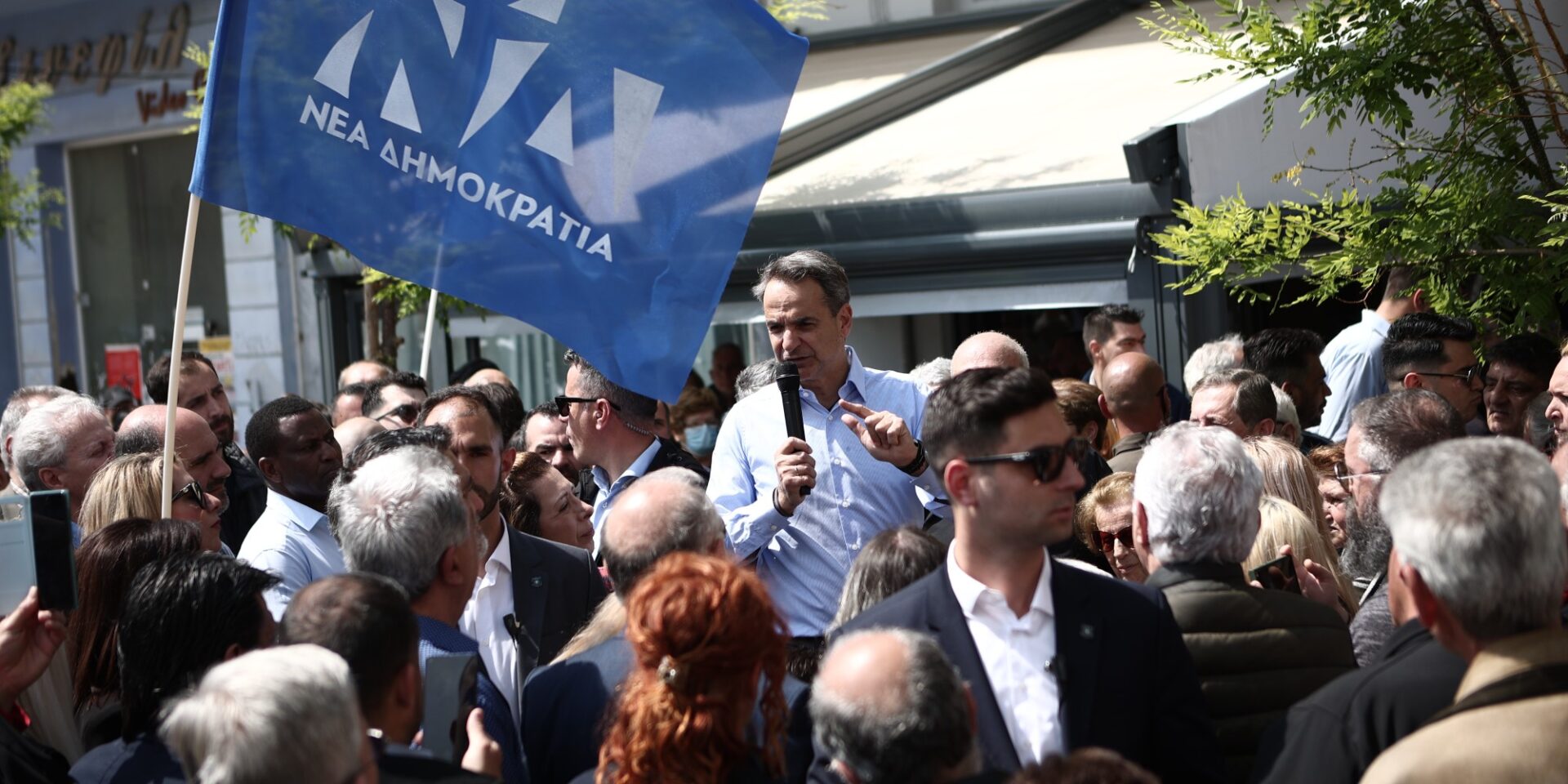 O Κυριάκος Μητσοτάκης στον Πειραιά