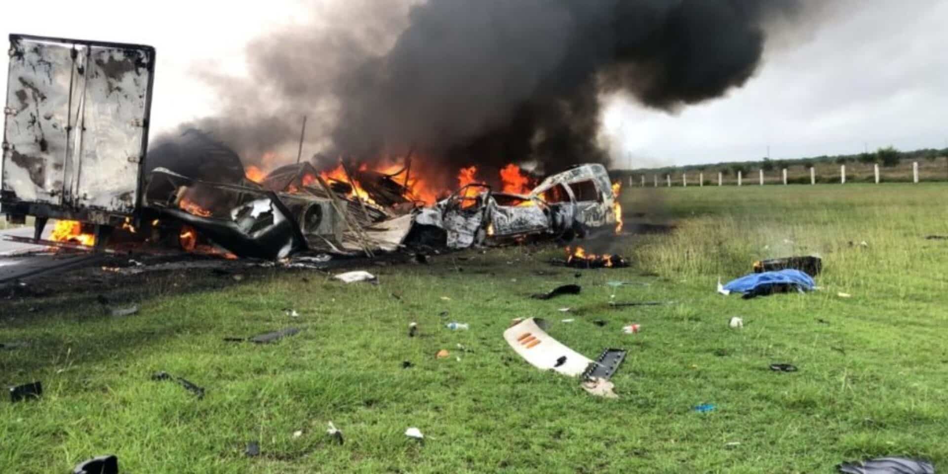 Εικόνα από το τροχαίο στο Μεξικό