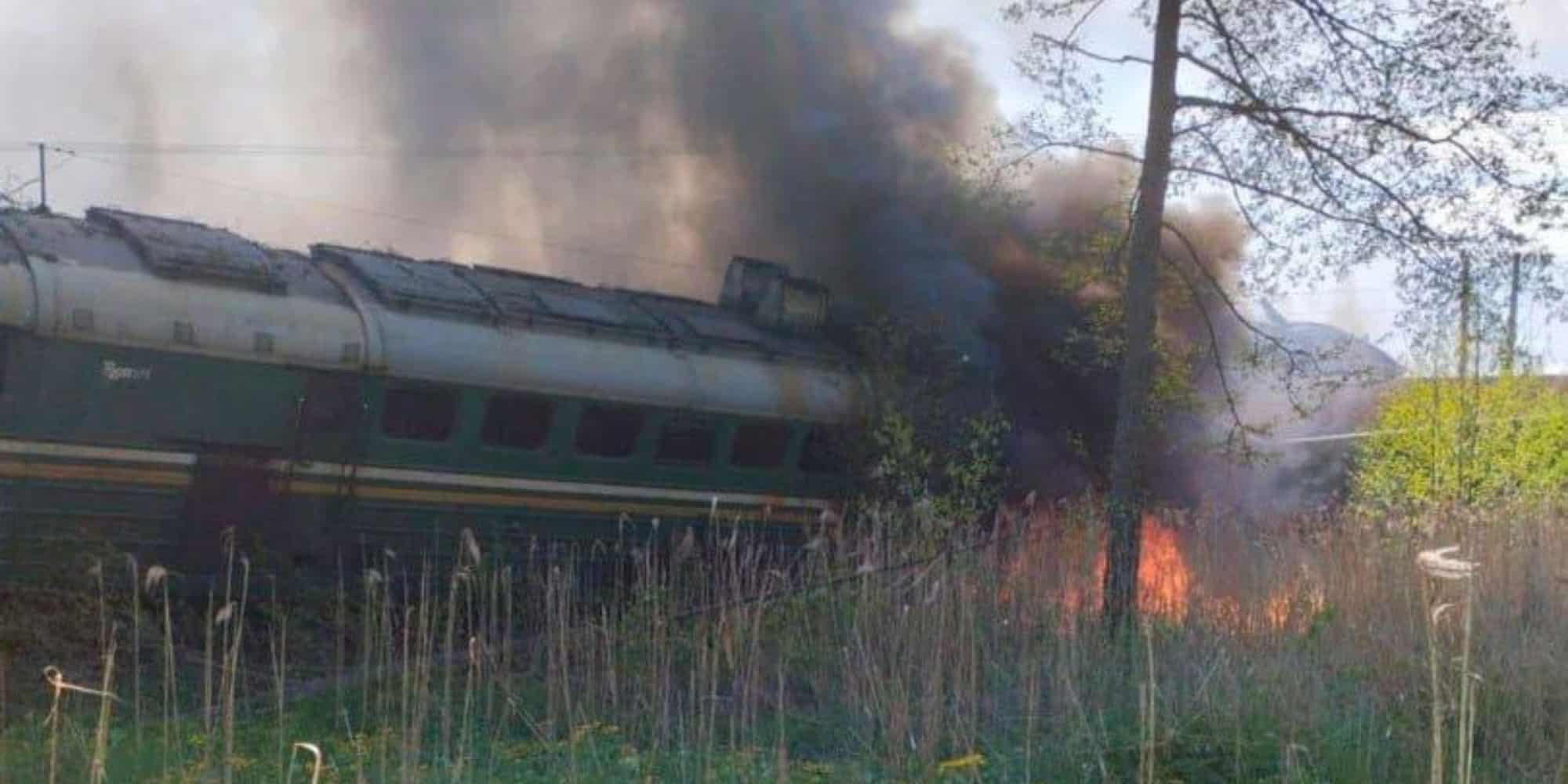 Το τρένο που εκτροχιάστηκε στη Ρωσία