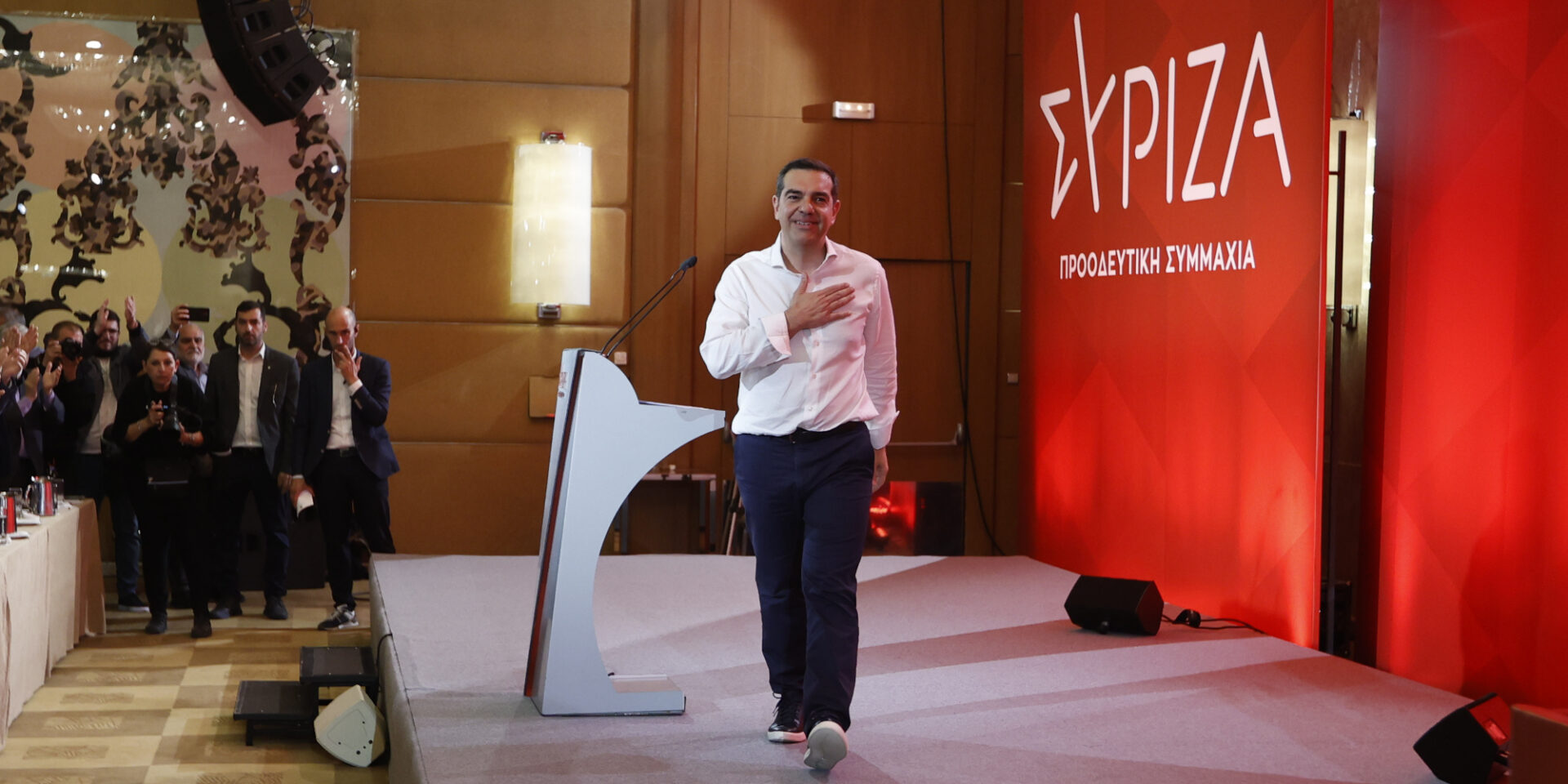 Ο Αλέξης Τσίπρας στην τελευταία συγκέντρωση του ΣΥΡΙΖΑ