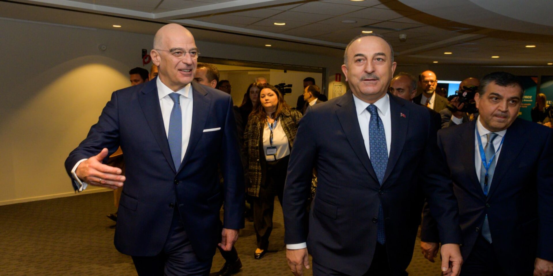 Ο Νίκος Δένδιας συνάντησε τον Τούρκο ομόλογό του, Μεβλούτ Τσαβούσογλου
