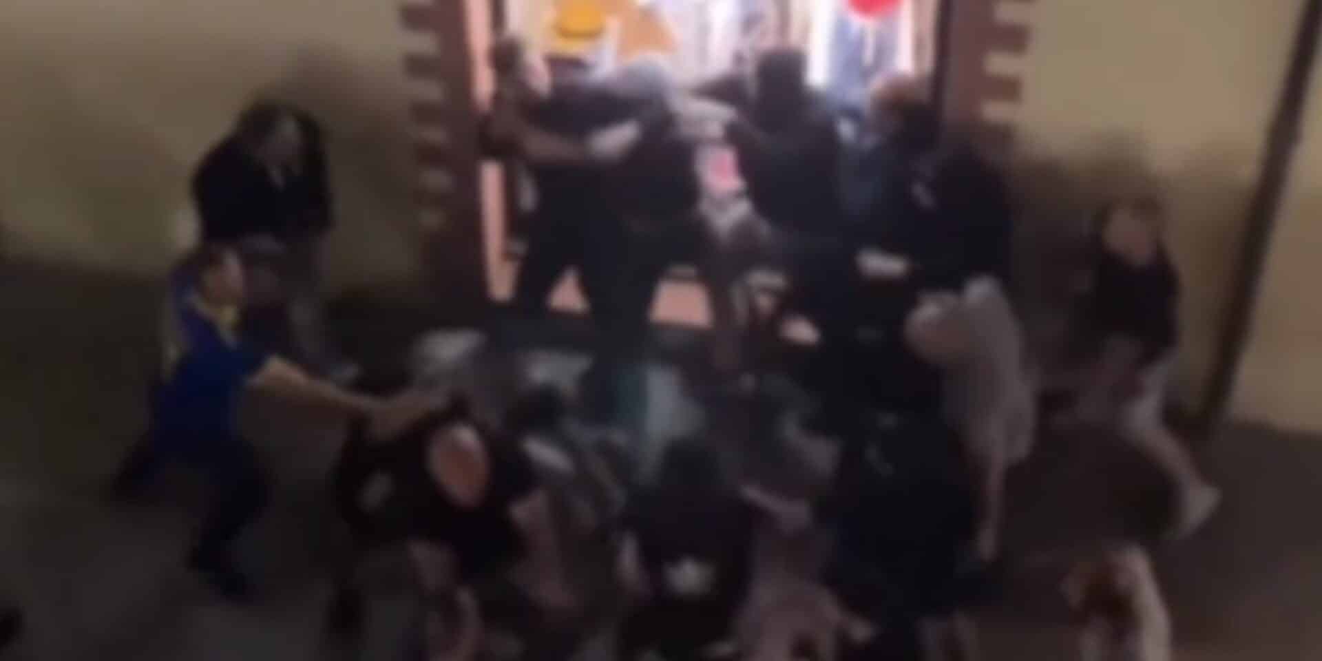 Εικόνα από τα επεισόδια στην Καβάλα