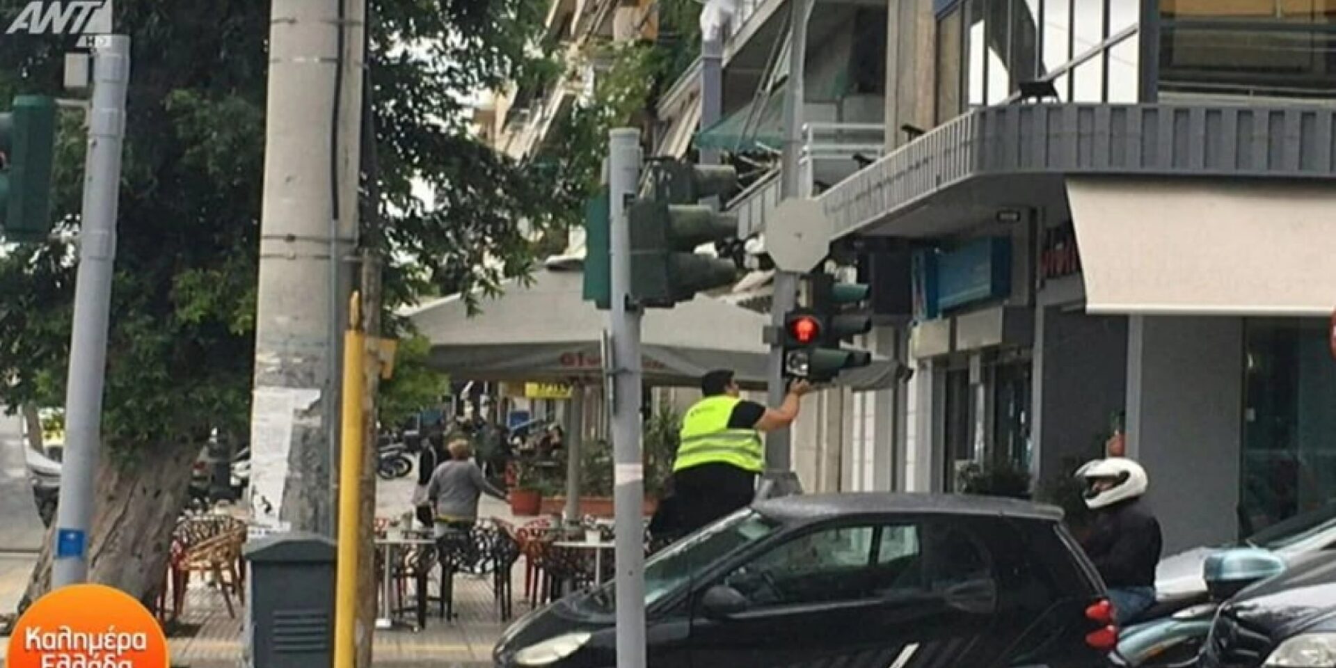 Το σημείο που έγινε το τροχαίο στην Καλλιθέα