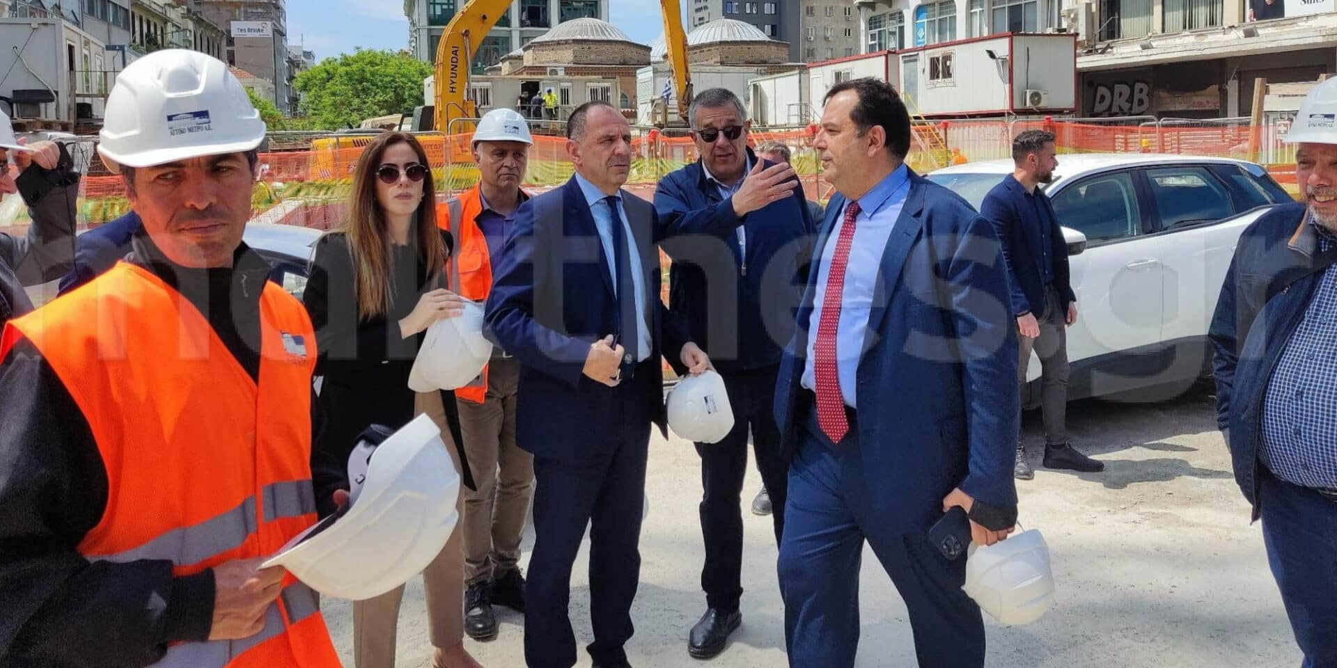 Ο Γιώργος Γεραπετρίτης στο Μετρό Θεσσαλονίκης