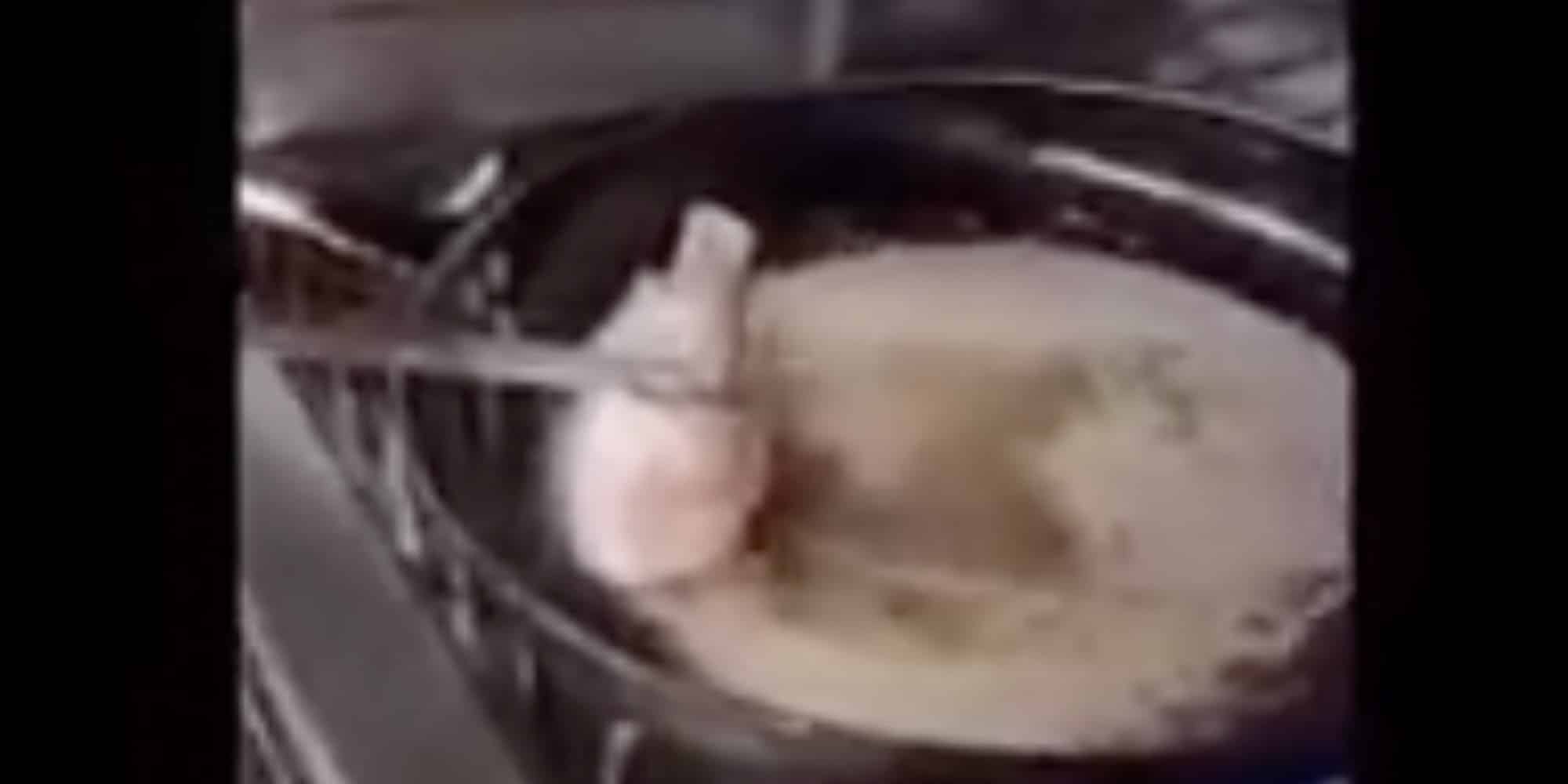 Κάρπαθος - Μάγειρας βάζει ζωντανά ψάρια στο τηγάνι και γελάει