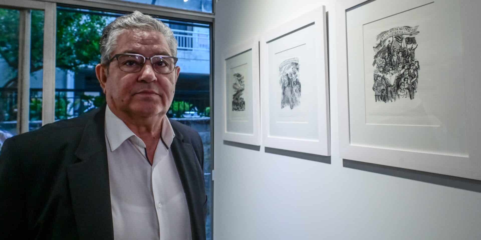 Ο Δημήτρης Κουτσούμπας στα εγκαίνια του εργαστηρίου «Γιώργη Βαρλάμου - Χώρο Πολιτισμού»