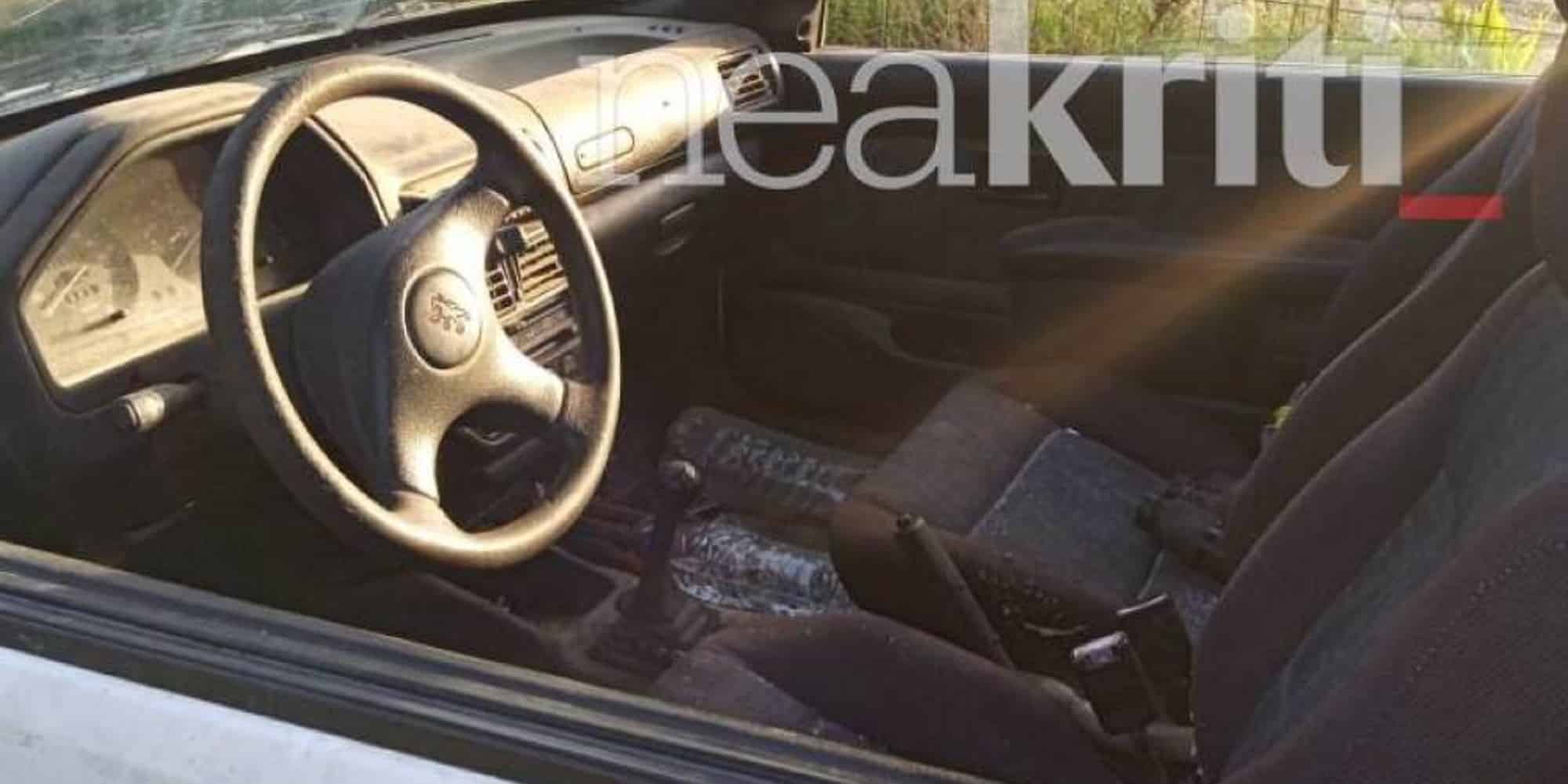 Το αμάξι στο οποίο βρέθηκε νεκρός ο 46χρονος στο Ρέθυμνο