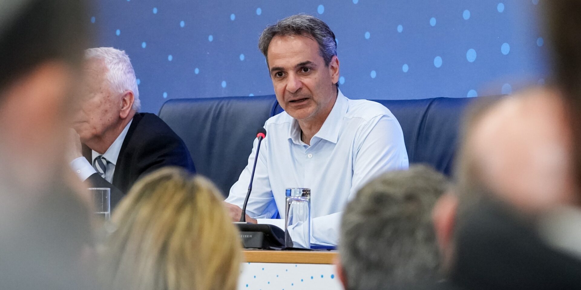Ο Κυριάκος Μητσοτάκης στη Λέσβο