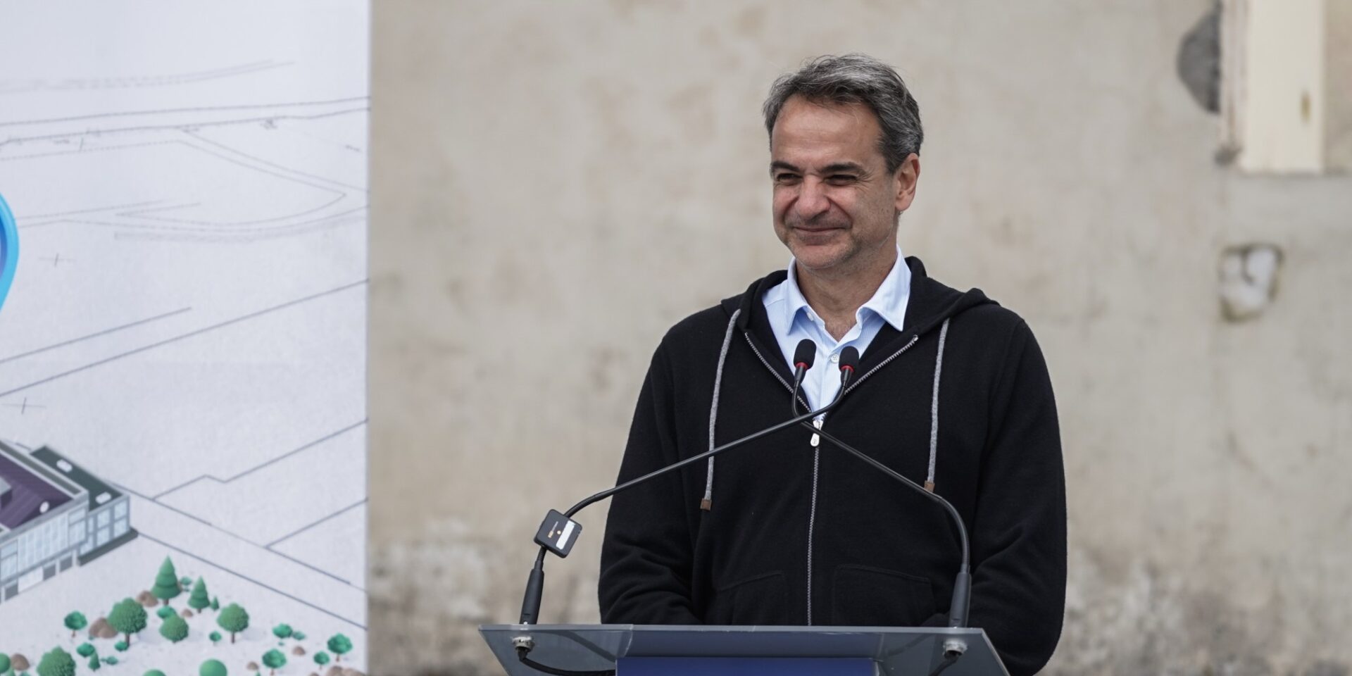 Ο Κυριάκος Μητσοτάκης στη Λέσβο