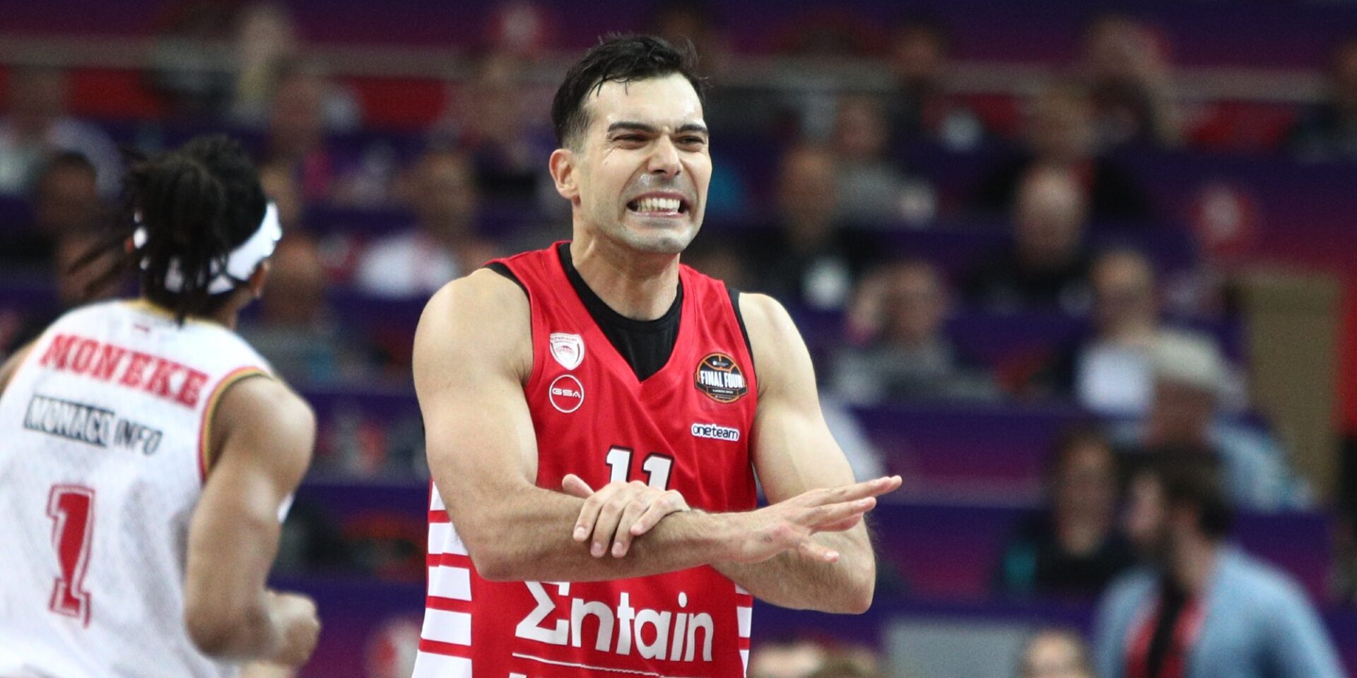 Στιγμιότυπο από το Ολυμπιακός - Μονακό - Σλούκας