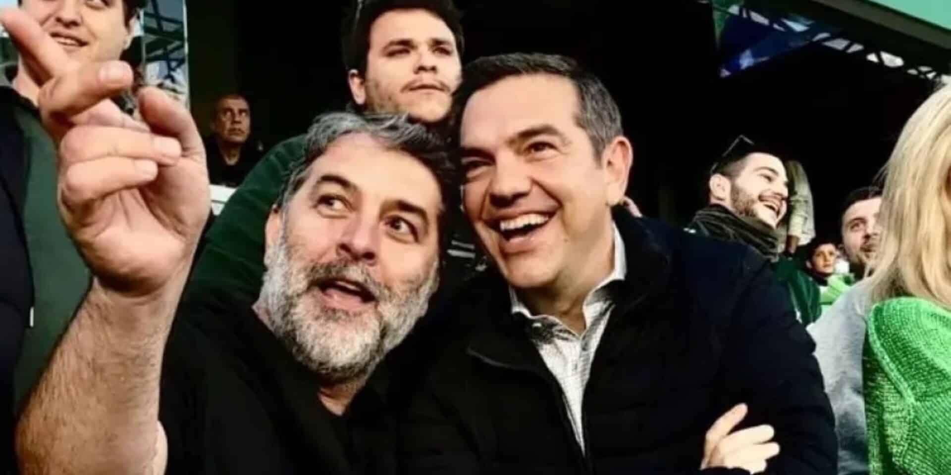 Βασίλης Μπισμπίκης και Αλέξης Τσίπρας στη Λεωφόρο και στο Παναθηναϊκός - ΑΕΚ